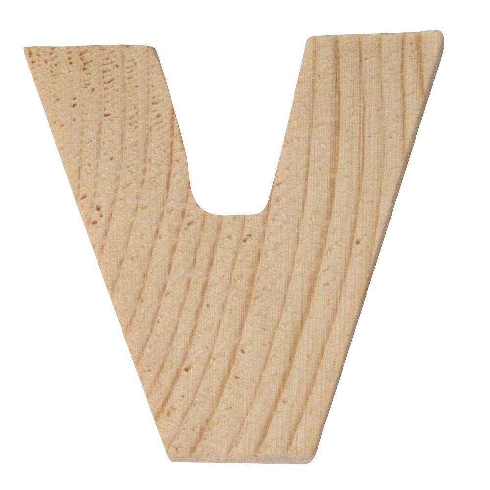 Rayher Deko-Buchstaben Rayher Holz Buchstaben V, 5 x 1 cm
