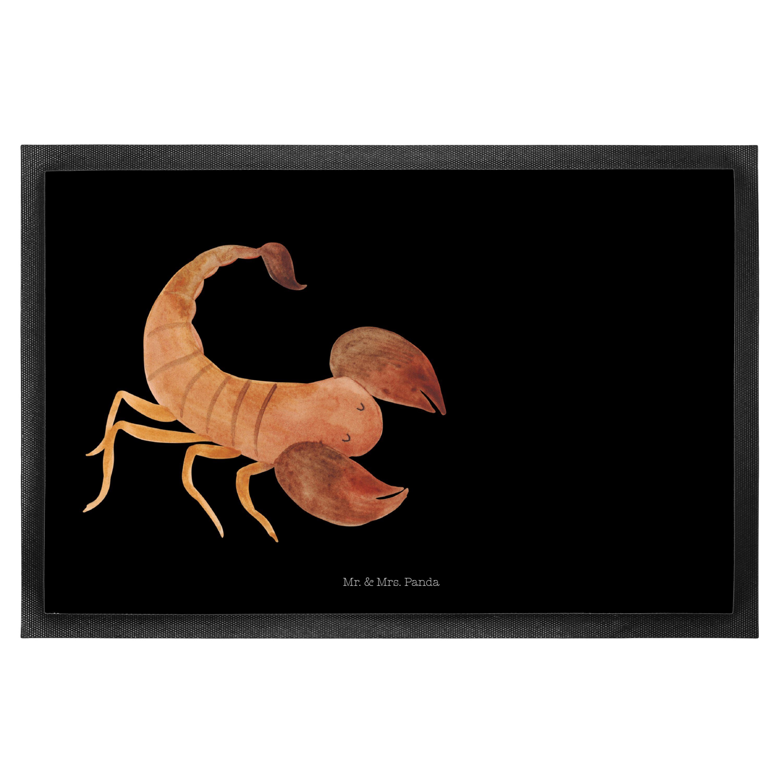 Fußmatte 40 x 60 cm Sternzeichen Skorpion Classic - Schwarz - Geschenk, Horosk, Mr. & Mrs. Panda, Elegantes Design