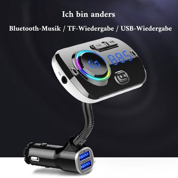 GelldG Bluetooth-FM-Transmitter für Auto, Bluetooth 5.0-Autoradio-Adapter Bluetooth-Adapter
