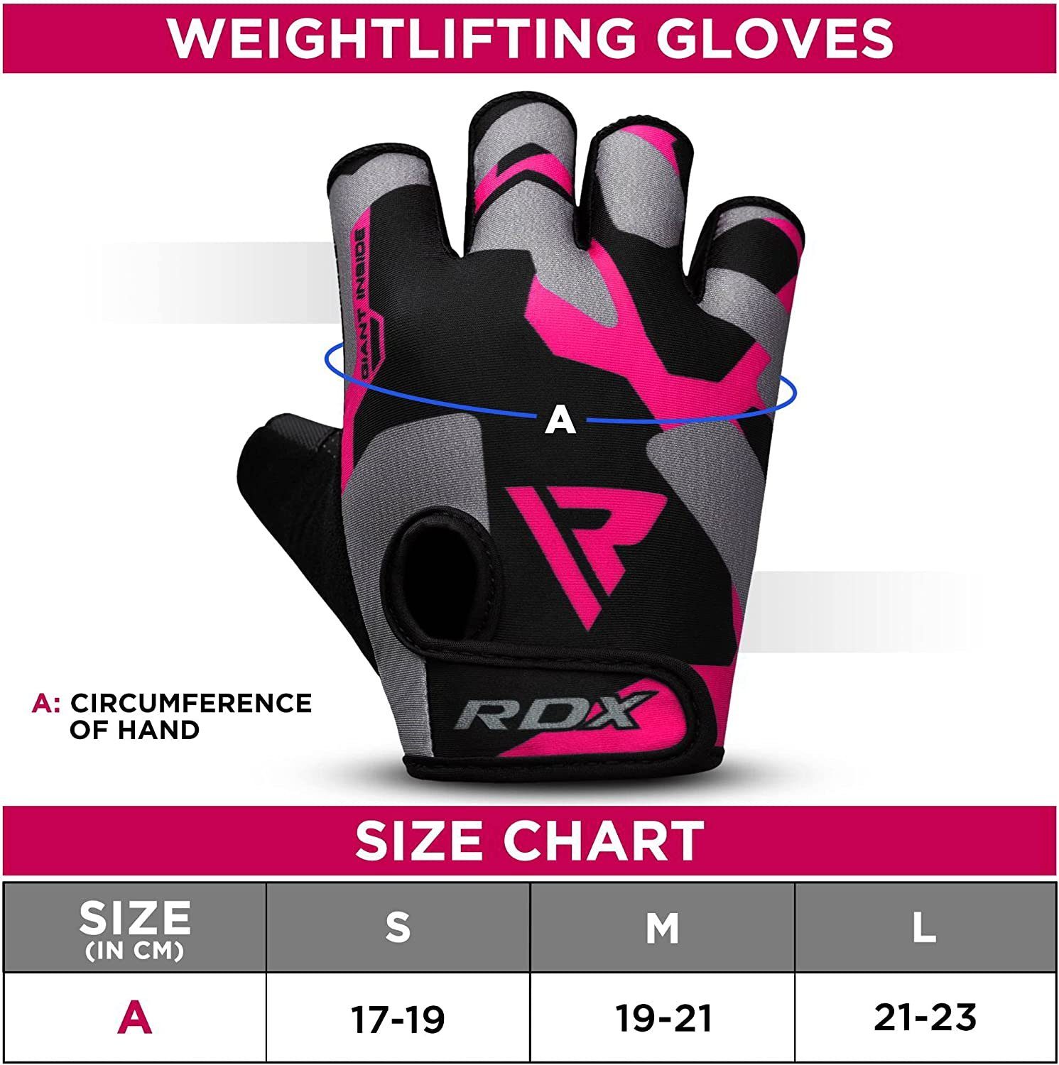 PINK RDX Trainingshandschuhe, Handgelenkschutz RDX Fitness Trainingshandschuhe Handschuhe, Workout