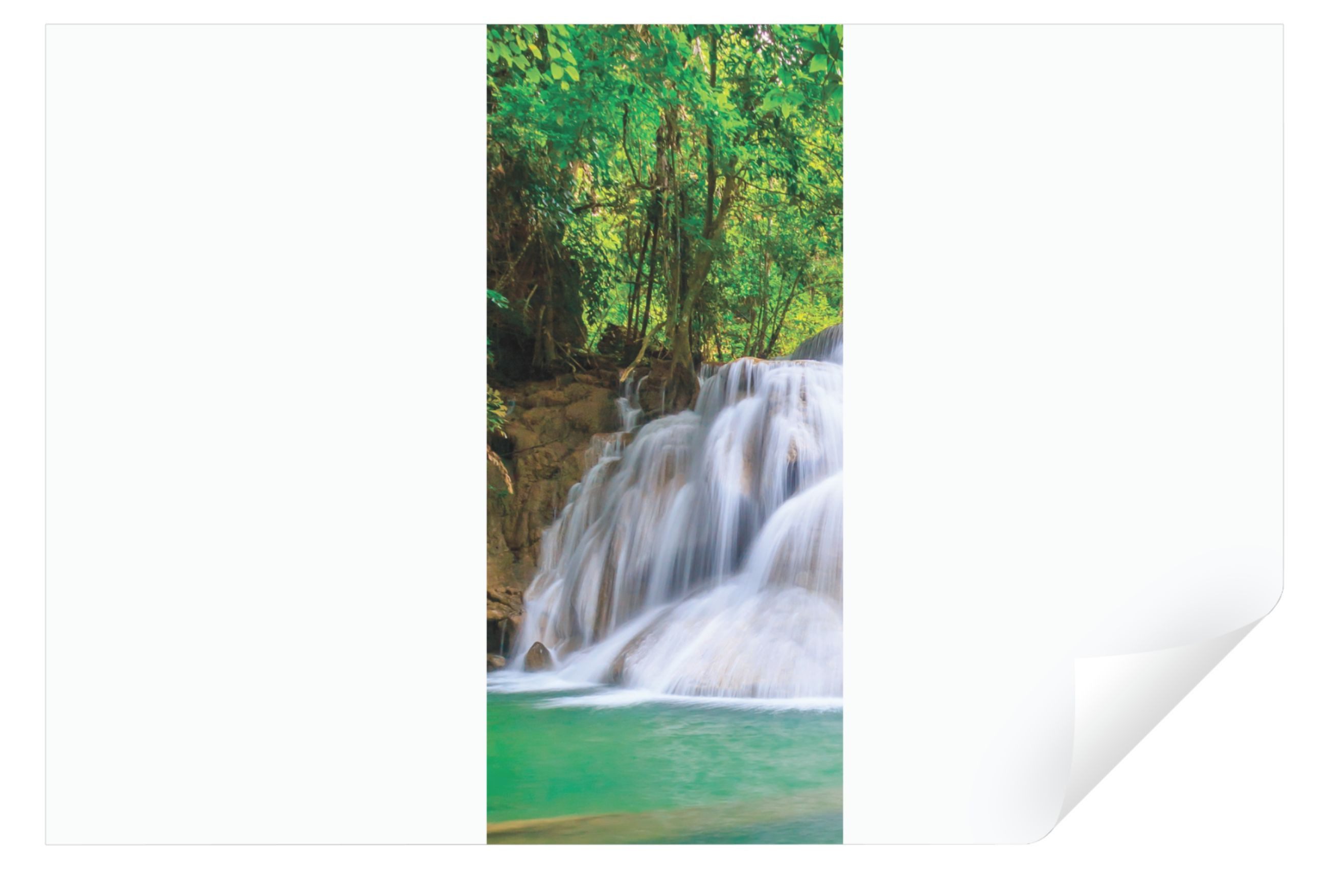 Wallarena Türtapete Selbstklebend Wald Wasserfall Natur günstig online kaufen