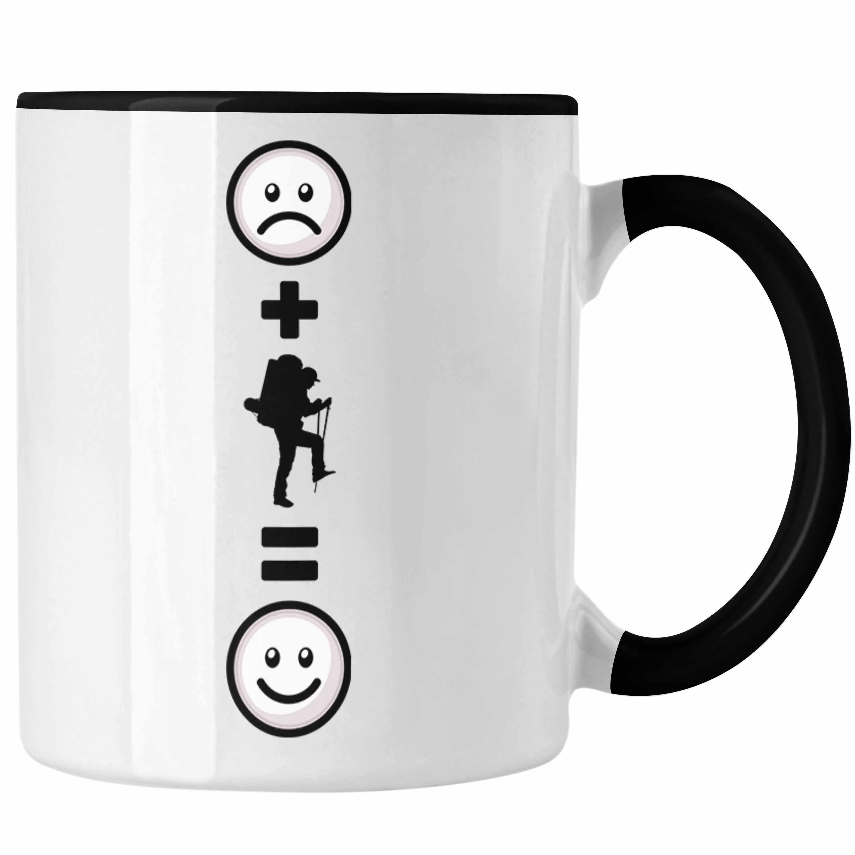 Trendation Tasse Wandern Tasse Geschenk für Wanderer Berge :(Wandern) Lustige G Schwarz | Teetassen