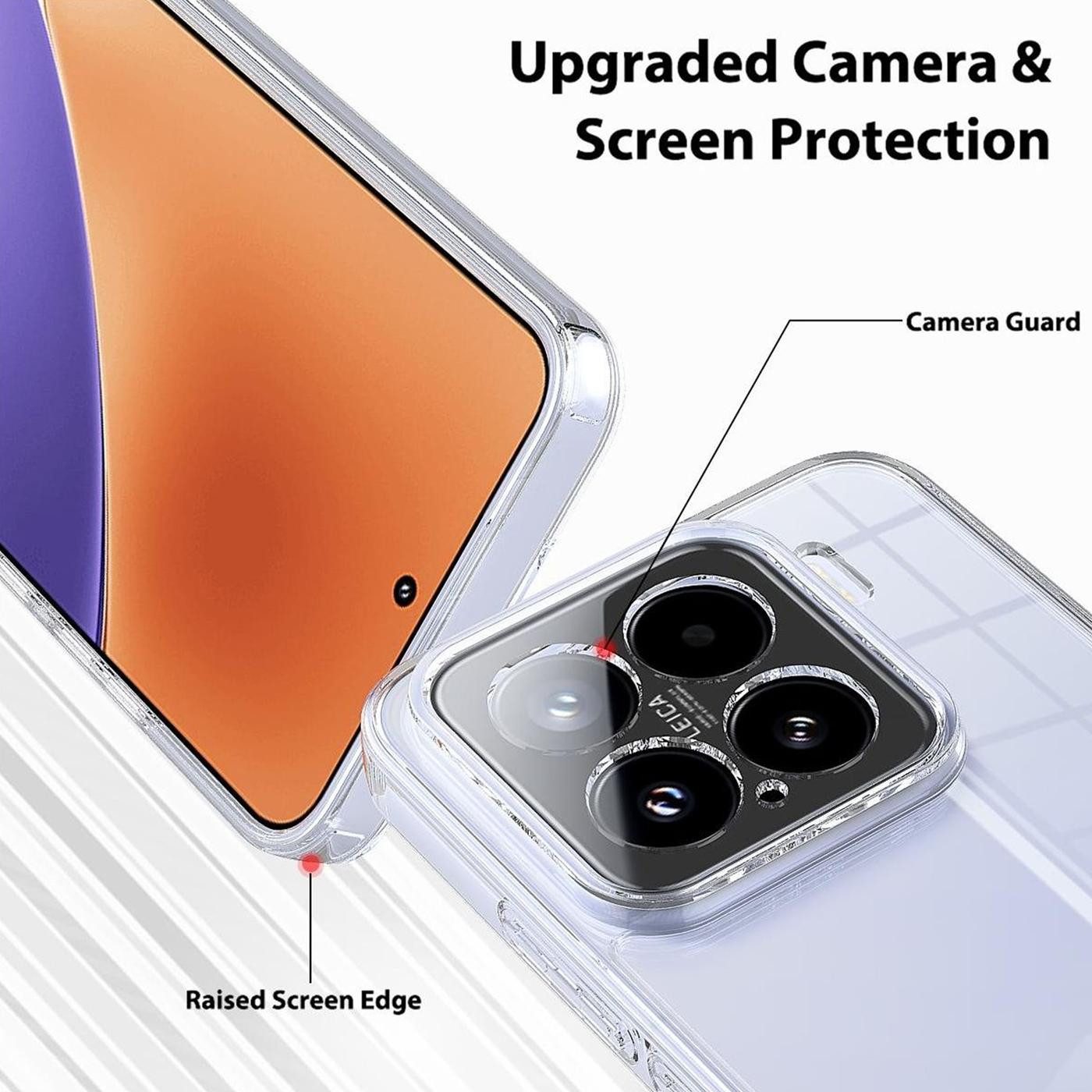 CoolGadget Handyhülle Silikon Handy Hülle Slim für Xiaomi 15T Pro, dünne TPU Schutzhülle Case in transparent / durchsichtig