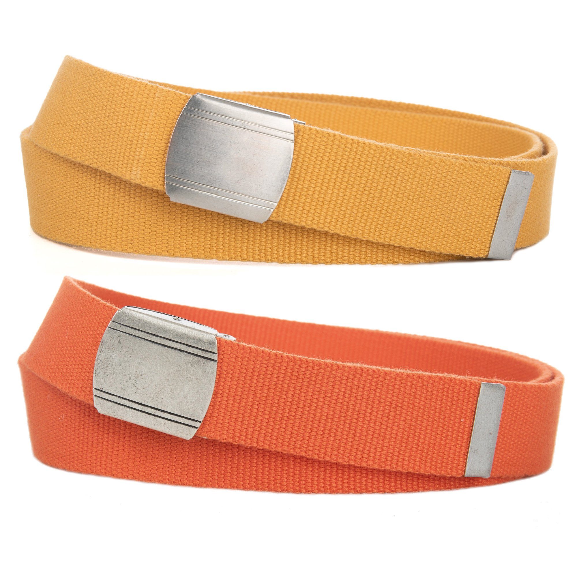 Cassandra Accessoires (2er-Set) Stoffgürtel IN MADE GERMANY gelb-orange "Farbtupfer" Bandgürtel