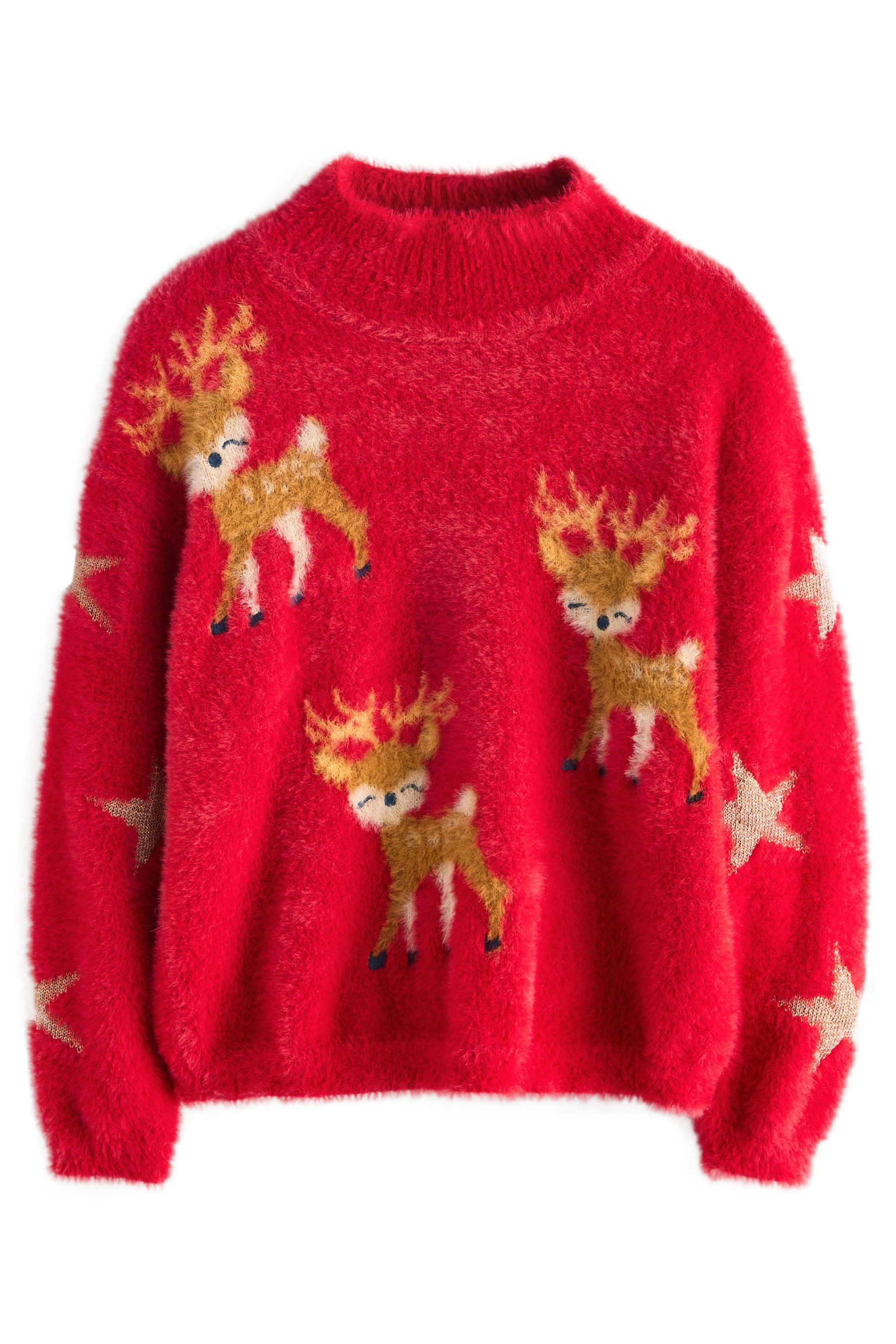 Next Strickpullover Weihnachtspullover mit Rentiermotiv (1-tlg)
