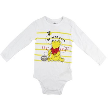 Disney Langarmwickelbody Disney Winnie der Pooh Baby Set Strampler plus Hose Gr. 62 bis 92, Baumwolle