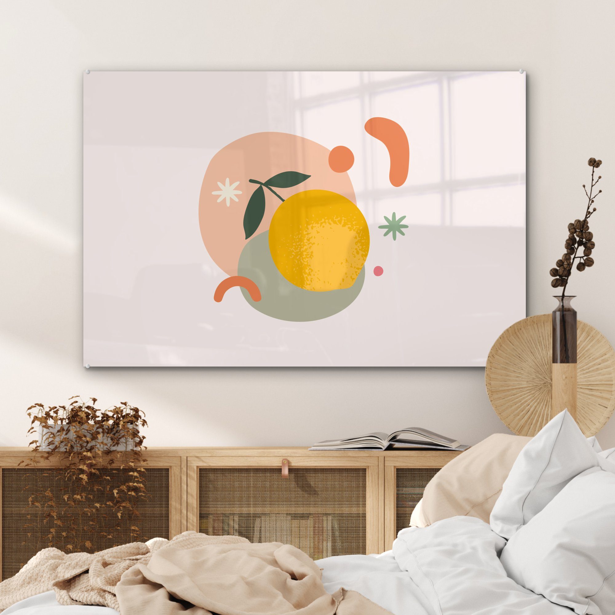 Acrylglasbild Acrylglasbilder Obst Schlafzimmer Pastell, & - Wohnzimmer St), Zitrone MuchoWow (1 -