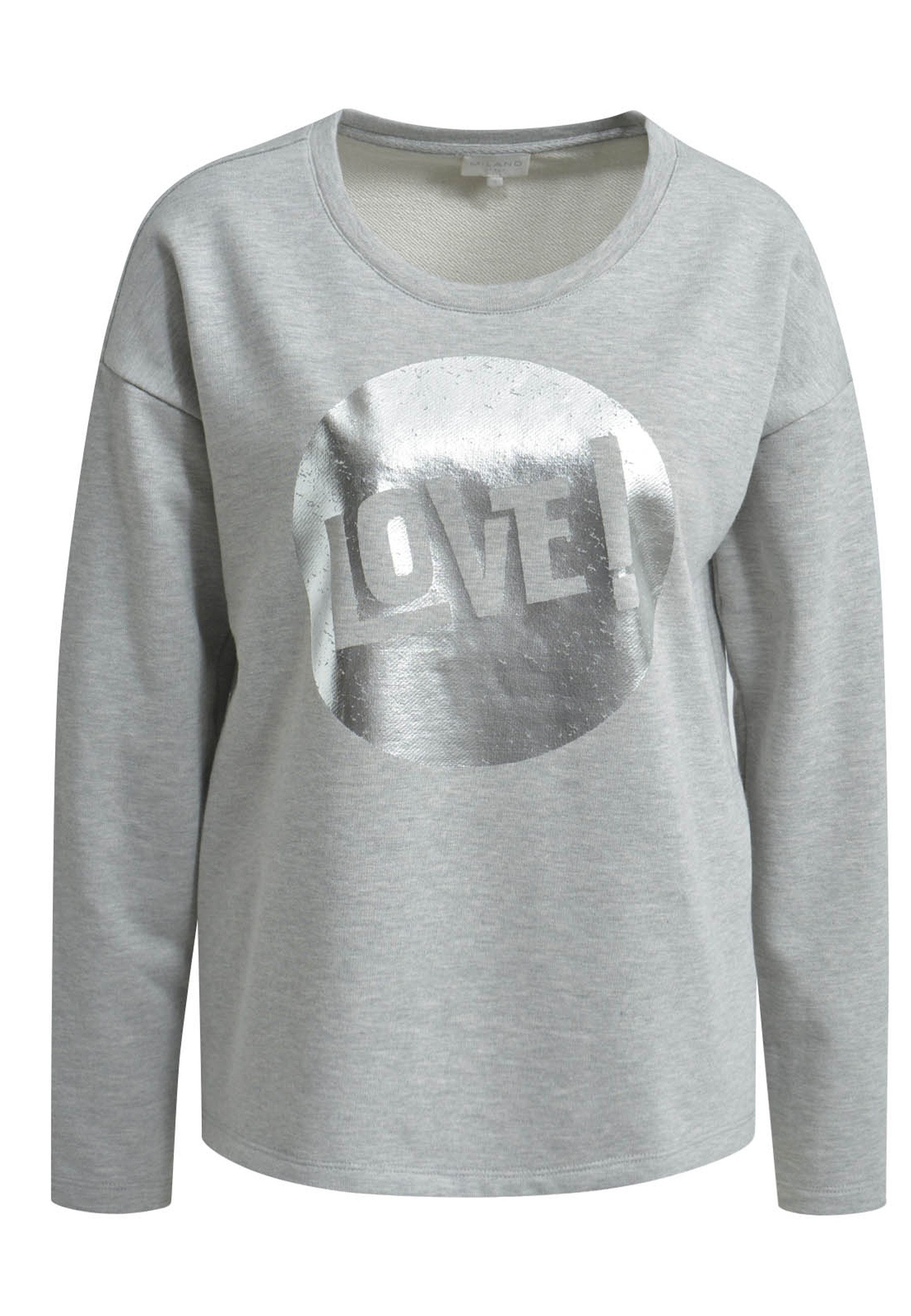 Milano Italy Sweatshirt Milano Italy Sweatshirt grey melange (1-tlg)