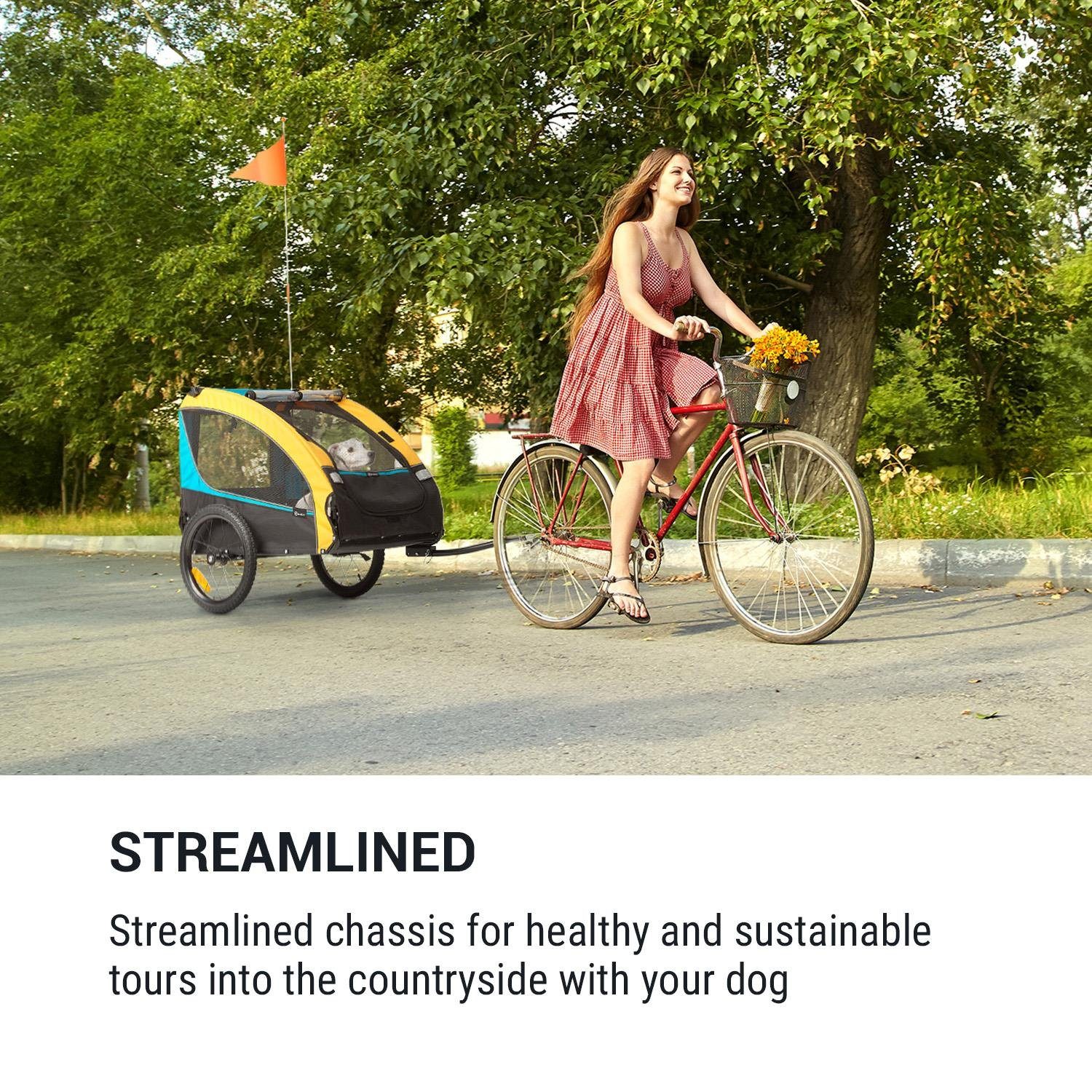 KLARFIT Fahrradkinderanhänger »Husky Race Fahrrad-Hundeanhänger 282L 40kg  600D Oxford Canvas blau«, Hund Fahrradanhänger Hundewagen Anhänger Fahrrad  Hundefahrradanhänger Hunde Lastenanhänger online kaufen | OTTO