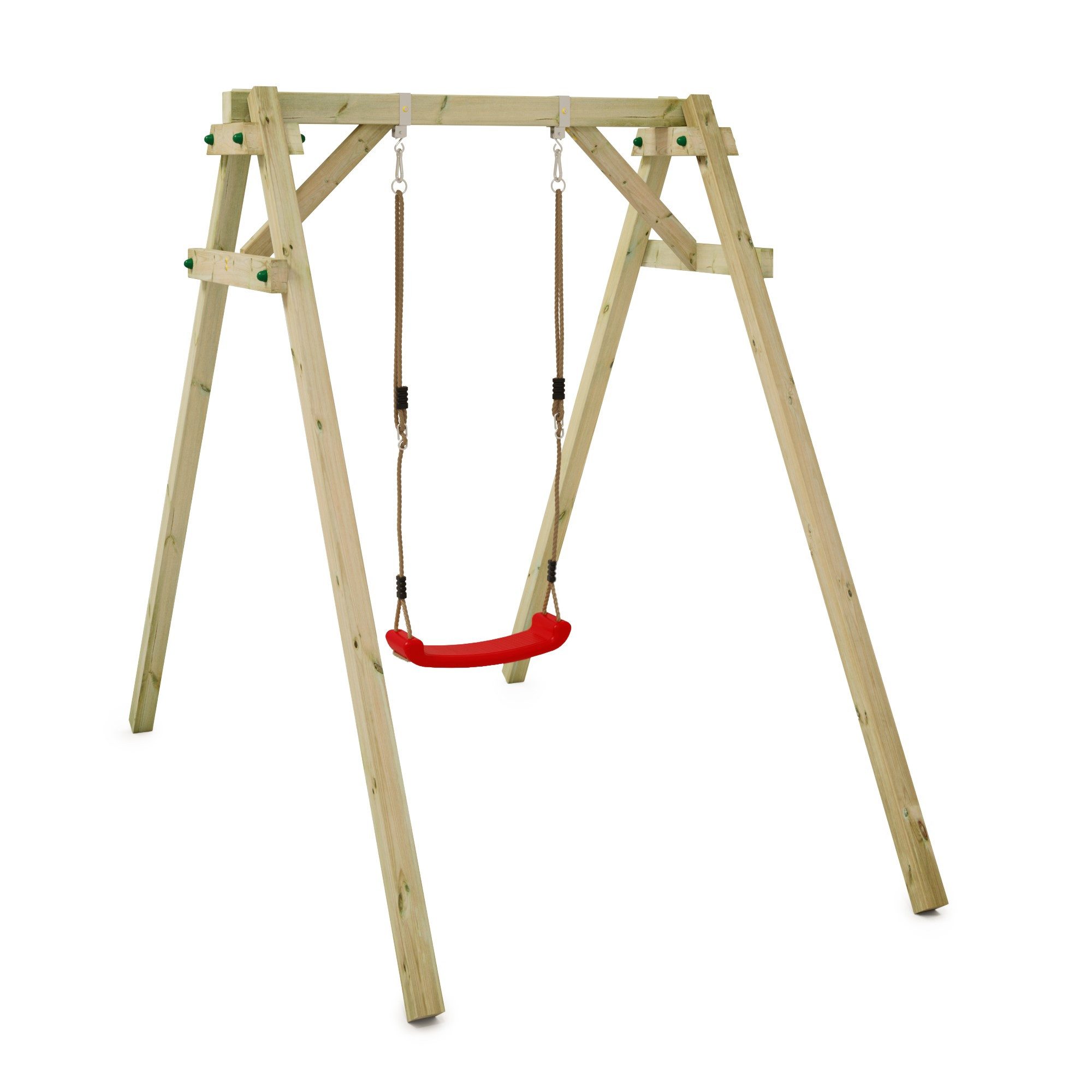 Wickey Einzelschaukel Smart One – Holzschaukel für Kinder mit Einzelsitz, (Fördert Gleichgewicht & Bewegung bei Kindern, Gartenschaukel mit höhenverstellbarem Sitz), Massivholz, wetterfest & langlebig mit 10-Jahren Garantie*