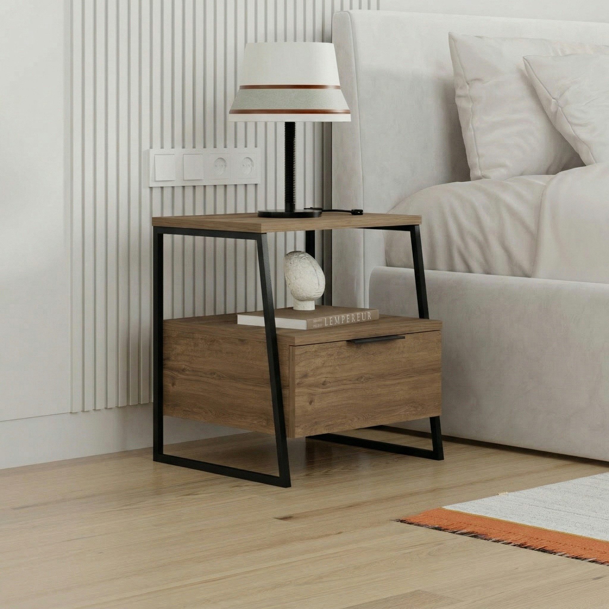 Decortie Nachttisch Pal Moderner Nachttisch, 45 x 41 x 50 cm (1 Tisch), Mod günstig online kaufen