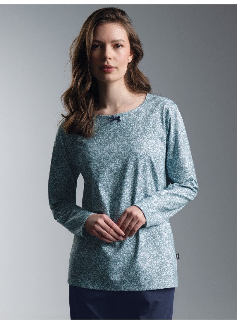 Trigema Schlafanzug TRIGEMA Pyjama Oberteil mit Ornamentmuster (1 tlg)