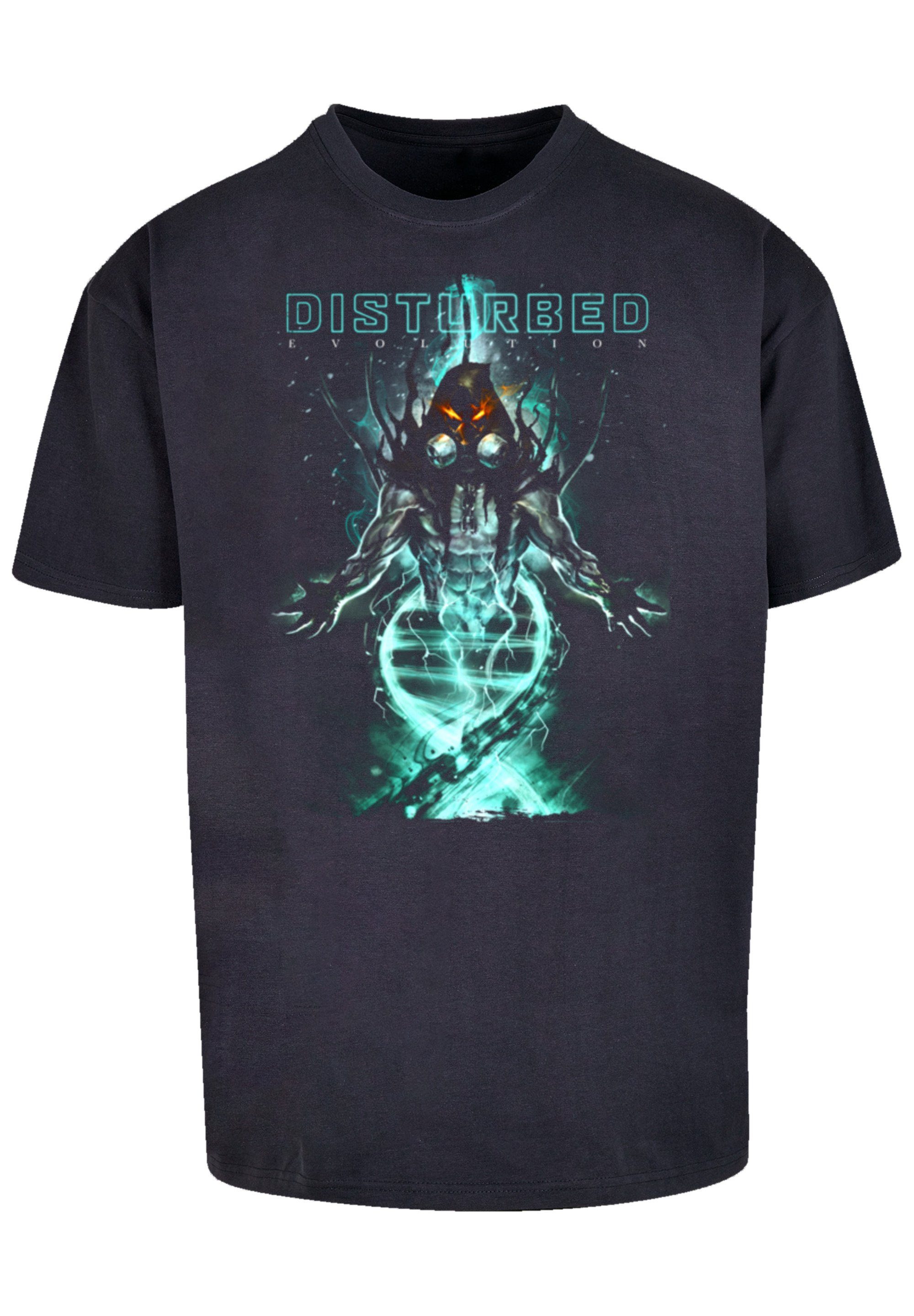F4NT4STIC T-Shirt Disturbed Heavy Metal Evolving Creature Premium Qualität,  Rock-Musik, Band, Weite Passform und überschnittene Schultern