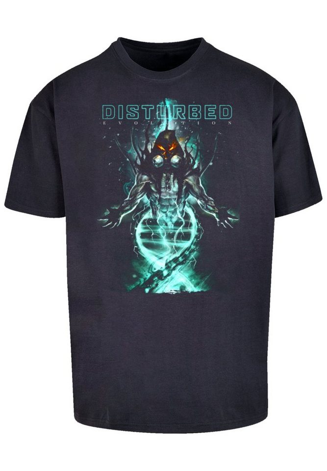 F4NT4STIC T-Shirt Disturbed Heavy Metal Evolving Creature Premium Qualität,  Rock-Musik, Band, Weite Passform und überschnittene Schultern