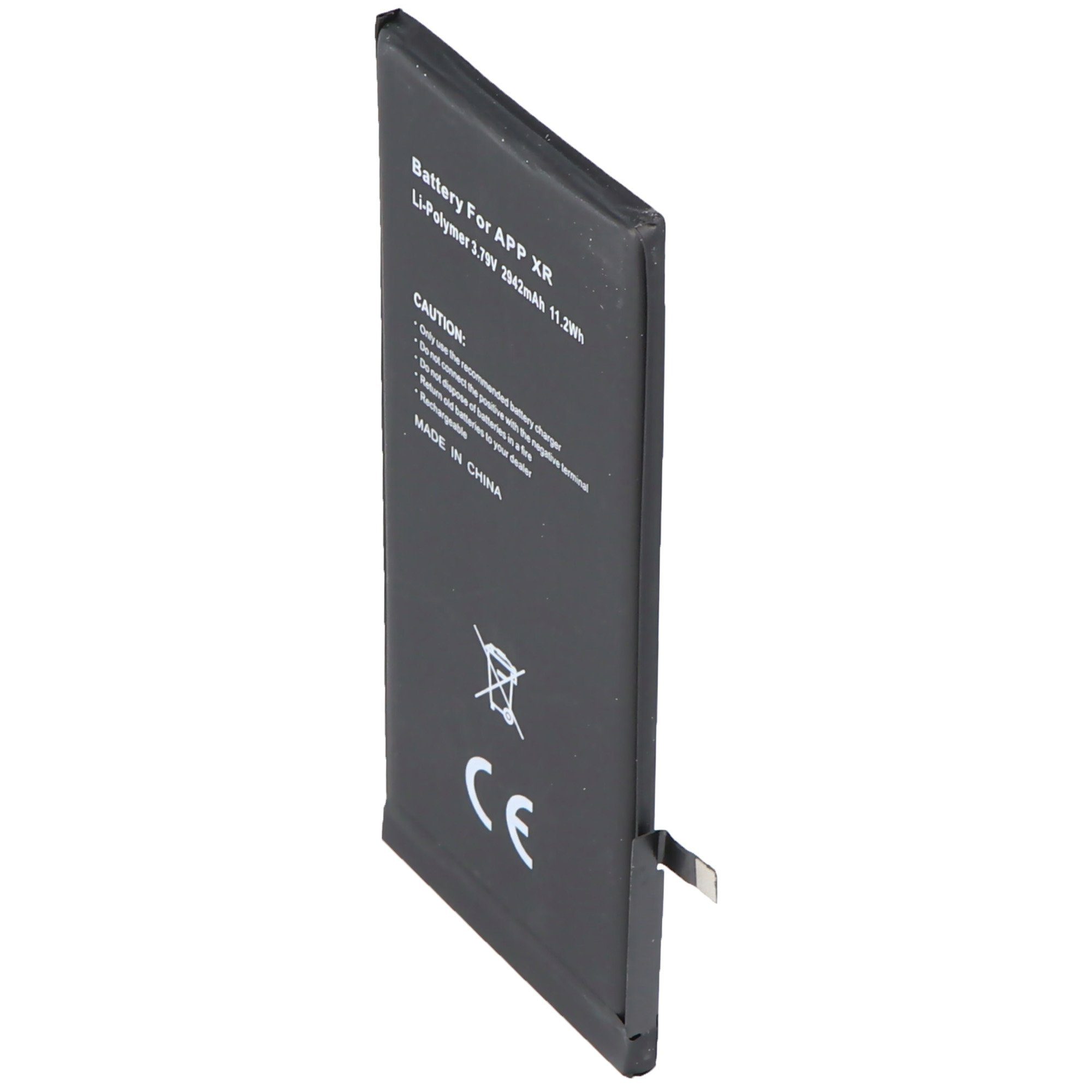 AccuCell Akku passend für Apple iPhone XR, Li-Polymer, 3,79V, 2942mAh, 11,2Wh, Akku 2942 mAh (3,8 V)