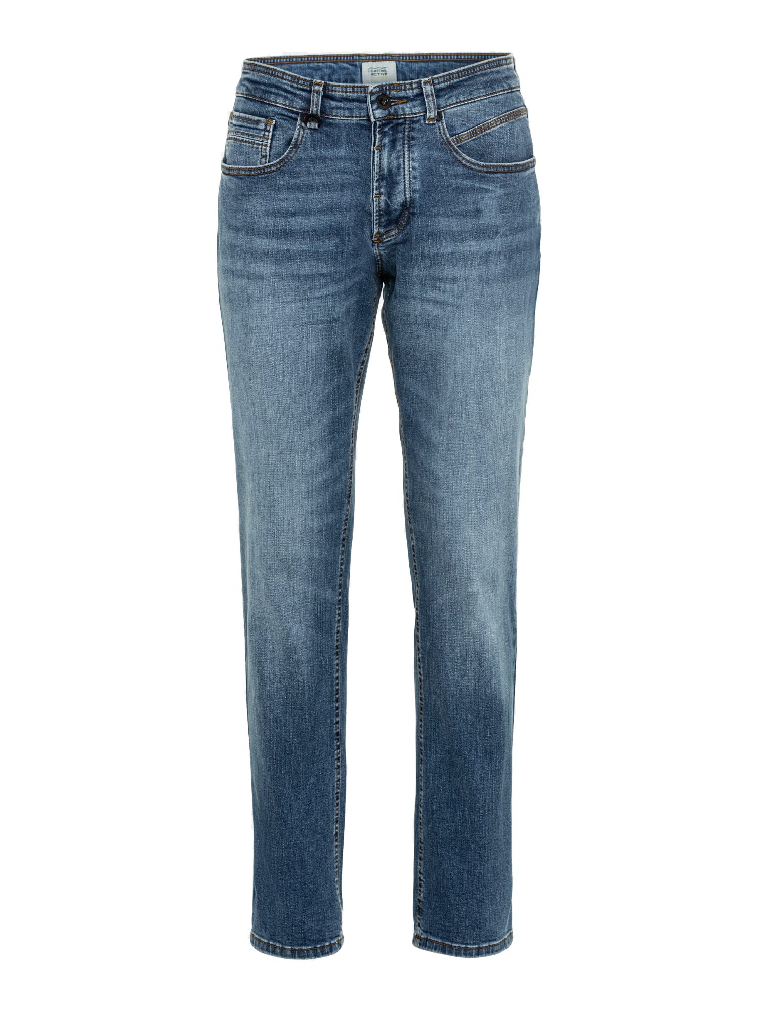 camel active 5-Pocket-Jeans blau,Casual,Baumwolle,Unifarben,Comfort Fit