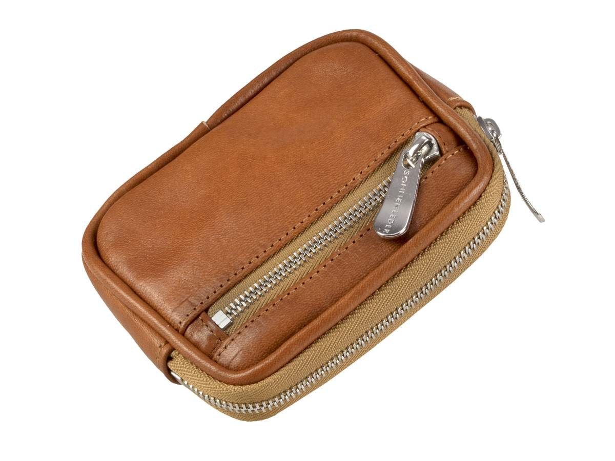 Sonnenleder Schlüsseltasche Chopin Leder Schlüsseletui 2 Schlüsselringe natur braun, Schlüsseletui 9x6cm, süddeutsches Rindleder, 2 Schlüsselringe – Bild 3 von 5