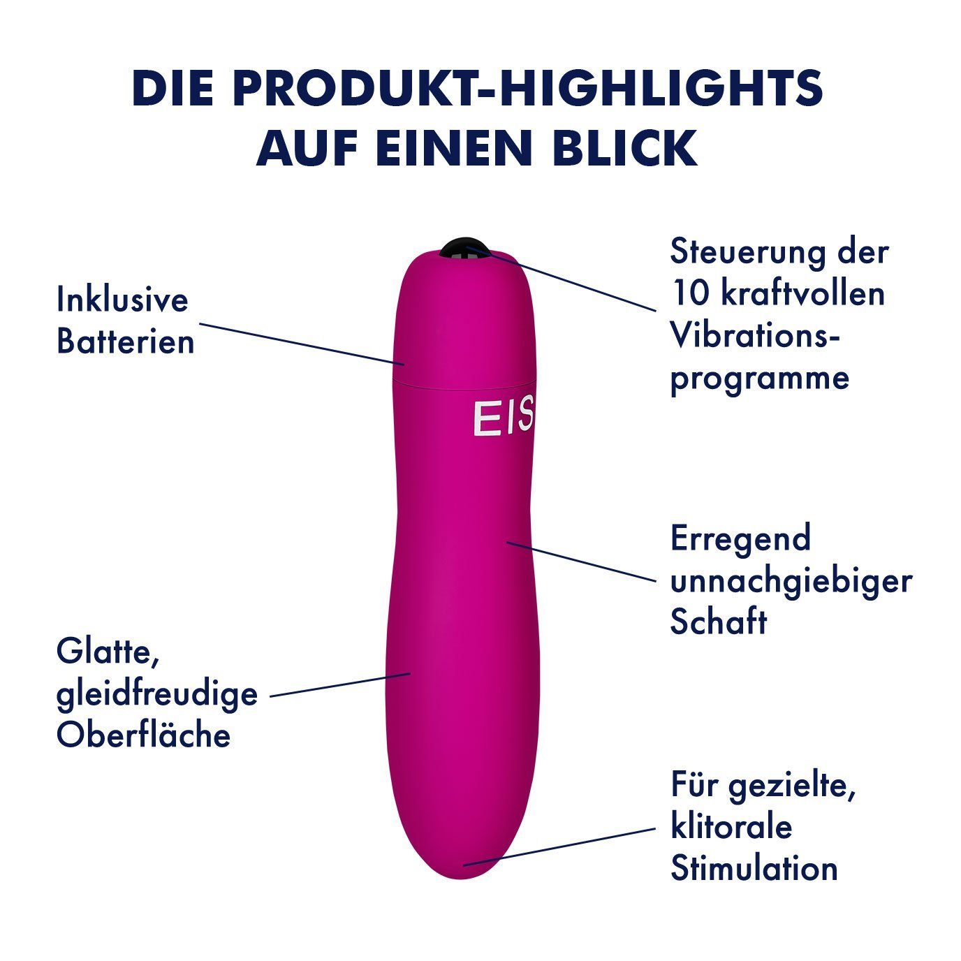 Gleitfreudiger 9,3 Klitoris-Stimulator Minivibrator, cm EIS