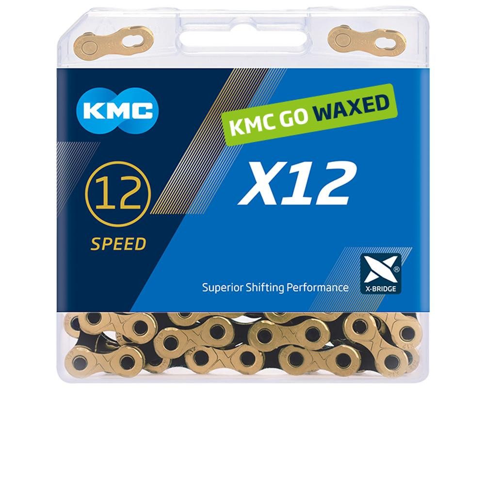 Fahrradkette KMC X12 Fahrradkette 12-fach 126 Glieder gewachst Silber - X-Bridge-Te