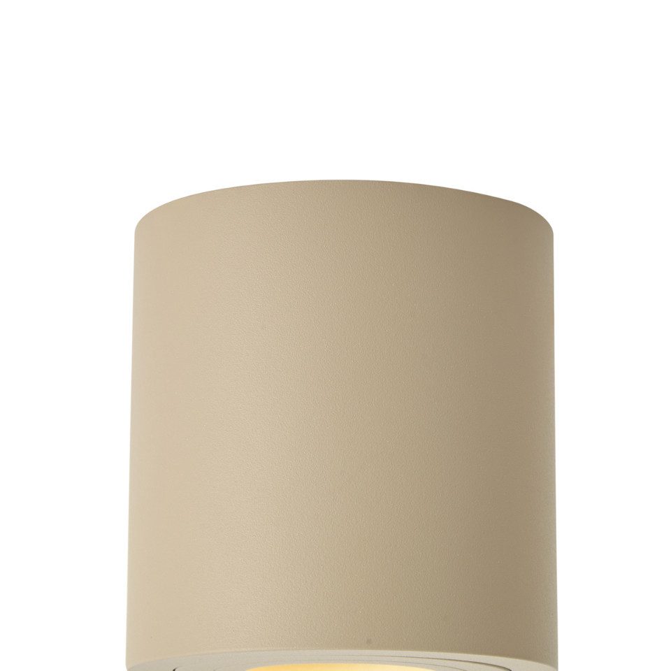 Qazqa LED Aufbaustrahler Capa, ohne Leuchtmittel, Kaltweiß, QAZQA Aufbau­spot, gu10, Taupe, Aluminium, Modern