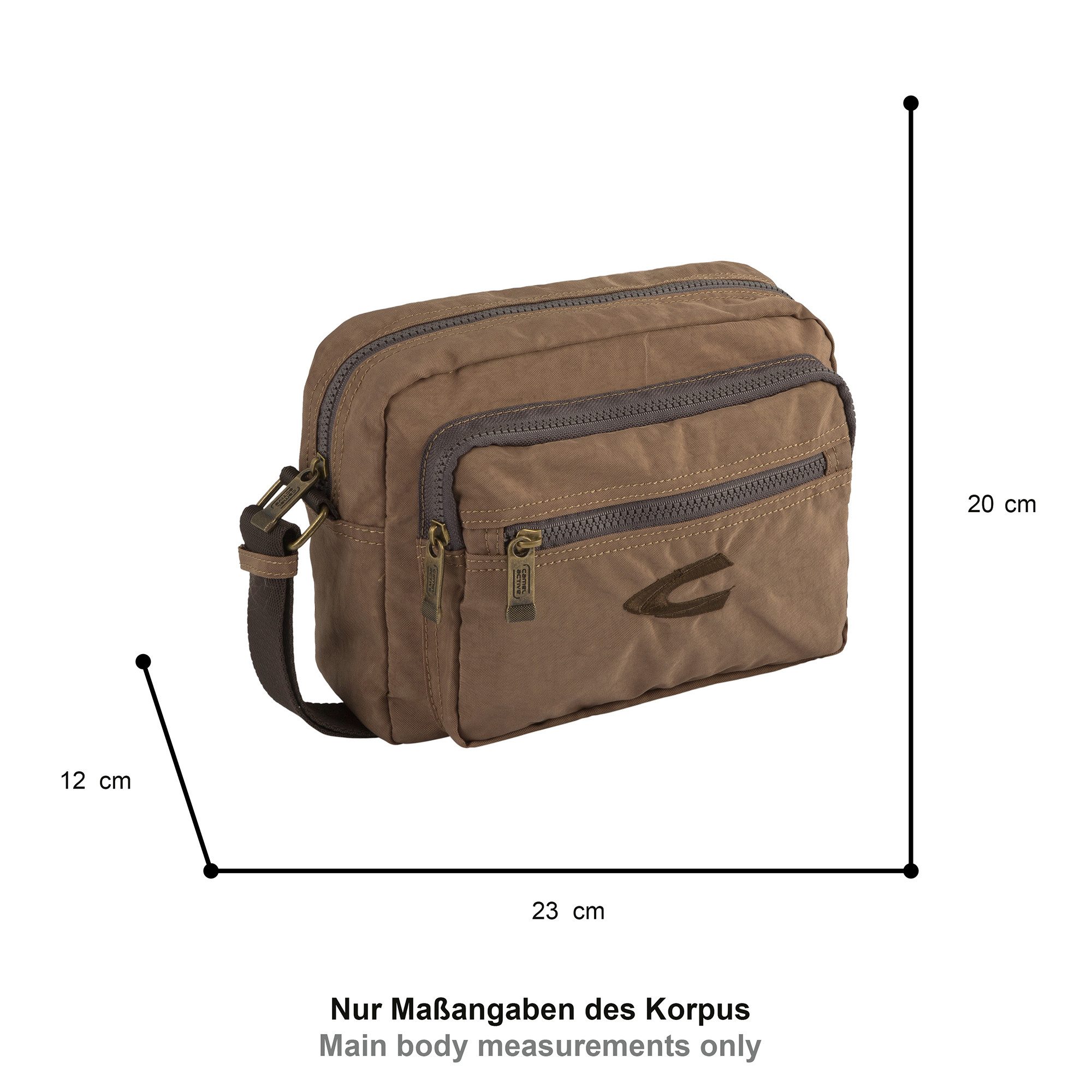 camel active Umhängetasche Journey, aus leichtem robusten Nylon, funktional perfekt für alle Lebenslagen