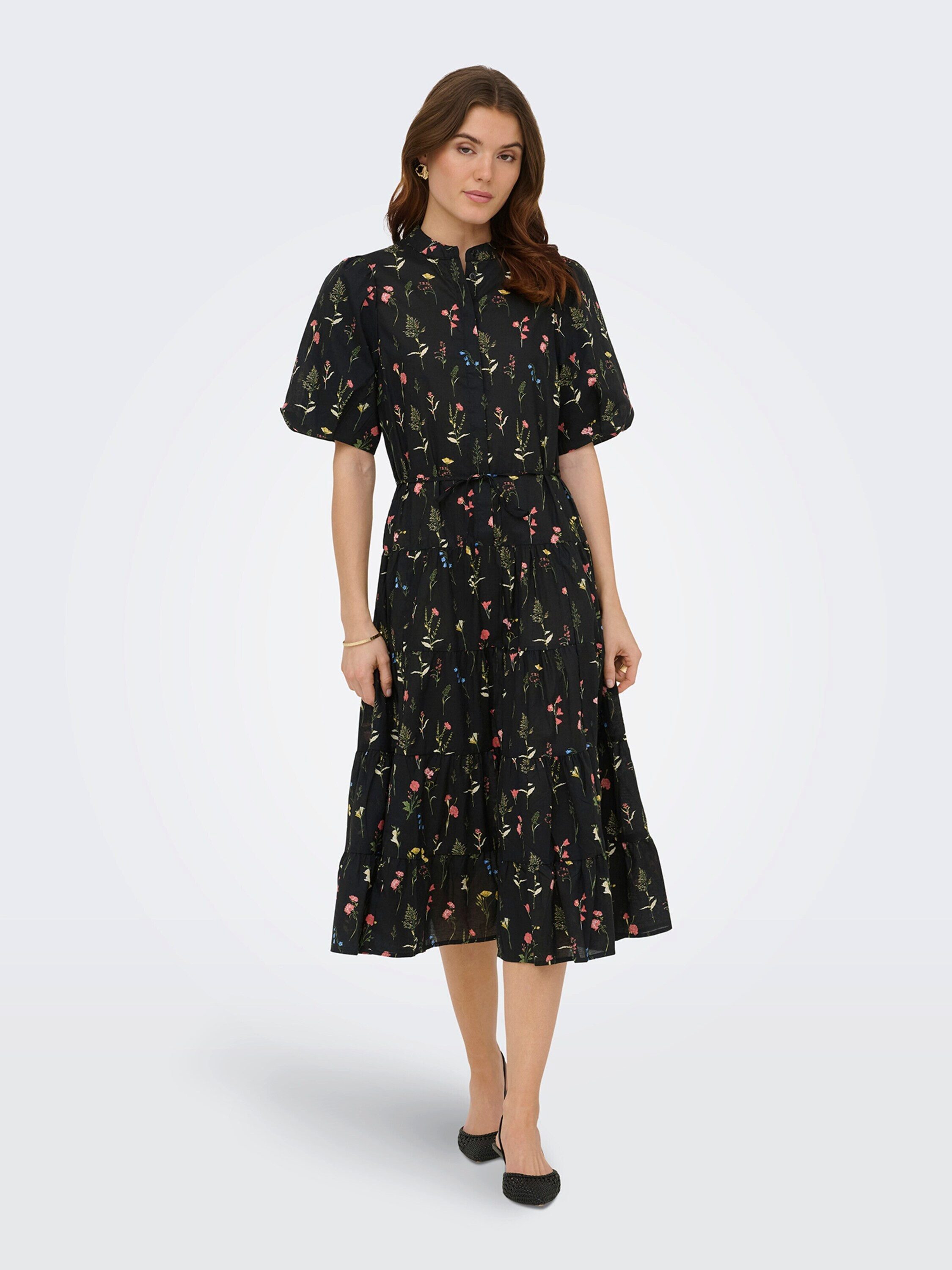 ONLY Maxikleid ONLElma (1-tlg) Drapiert/gerafft