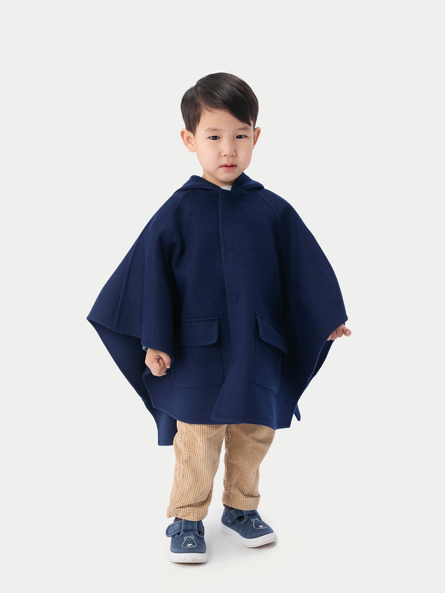GOBI Cashmere Poncho Kaschmir Poncho für Kinder mit Kapuze