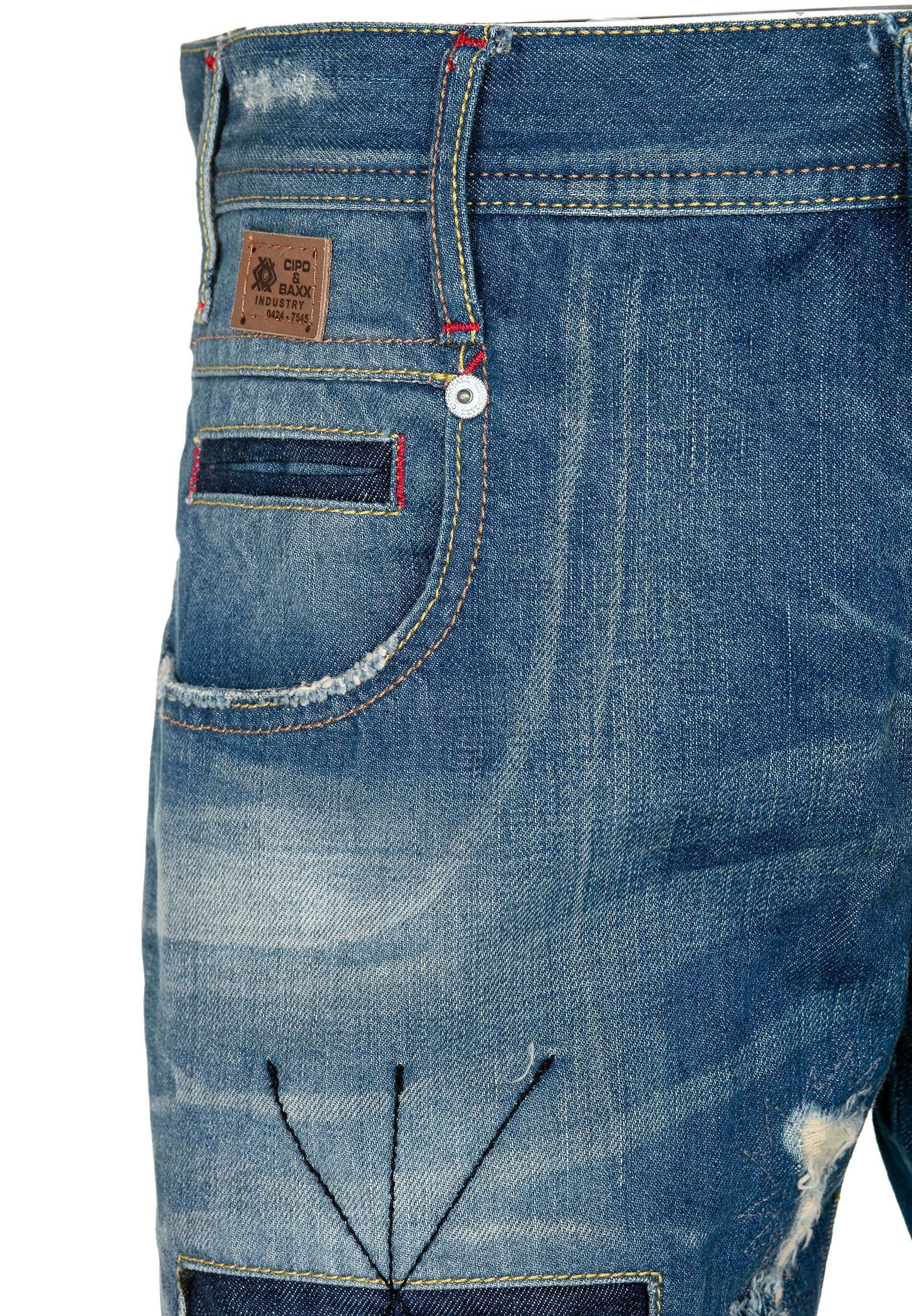 Destroyed-Look Jeans stylischen Bequeme Baxx Cipo im &