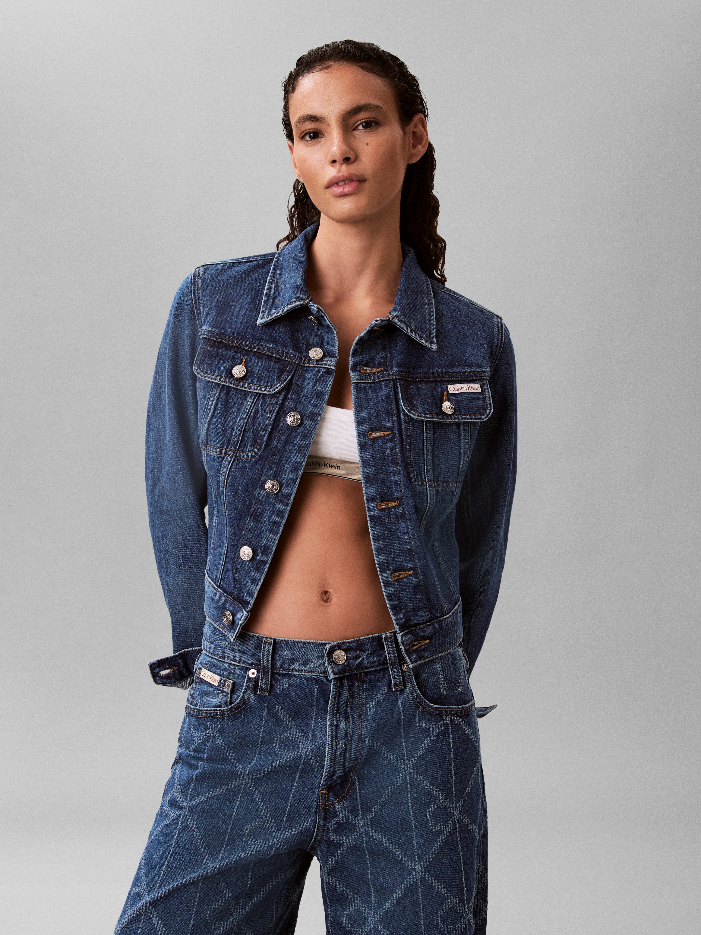 Calvin Klein Jeans Jeansjacke Regular fit mit Umlegekragen