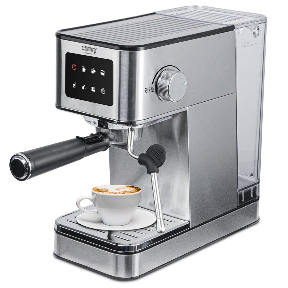 Camry Espressomaschine CR 4389, Siebträgermaschine, 20 bar, Milchaufschäumer, Cold Brew, Americano