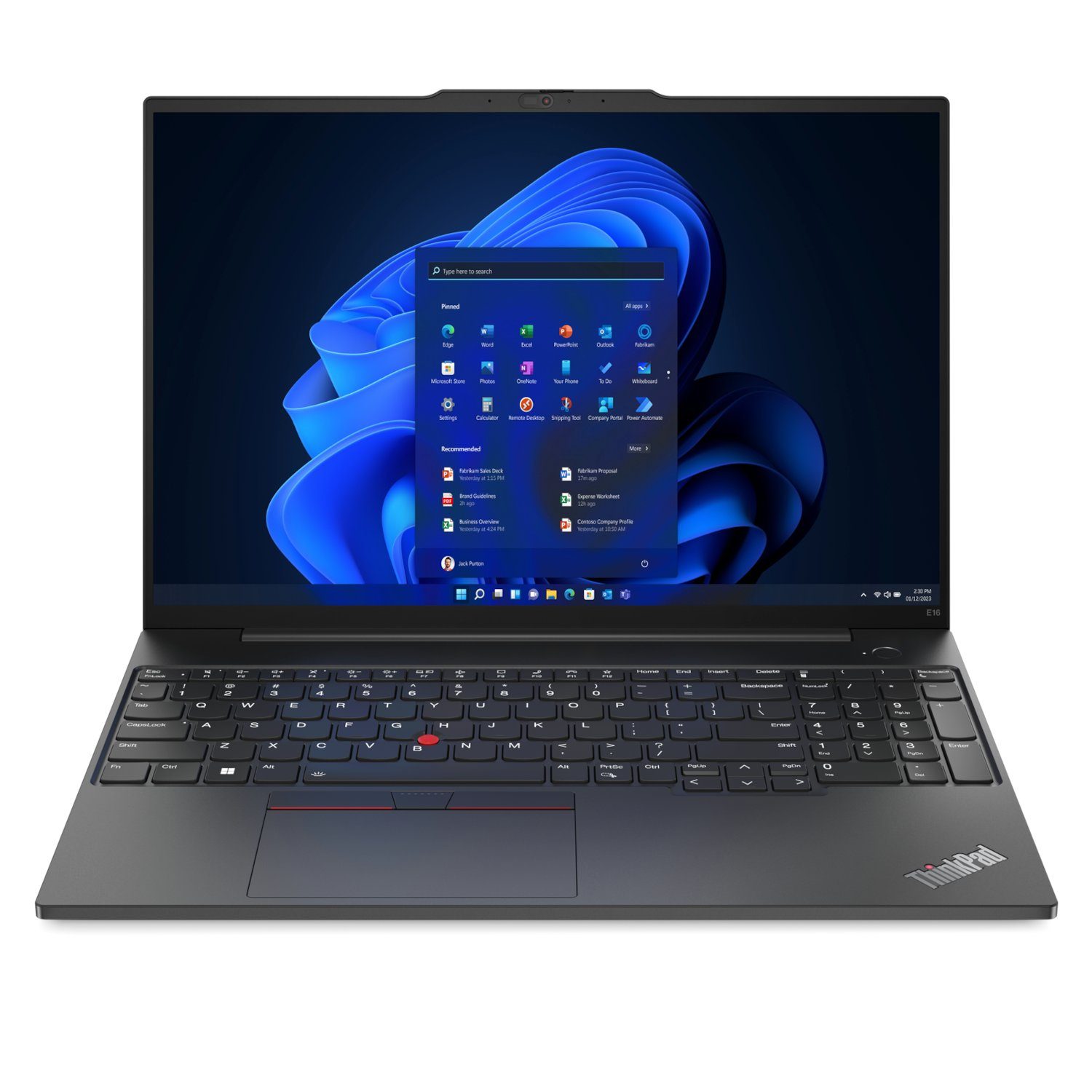 Lenovo ThinkPad 'E16' Notebook (40,64 cm/16 Zoll, AMD Ryzen 5 7530U, 500 GB SSD, fertig installiert & aktiviert)
