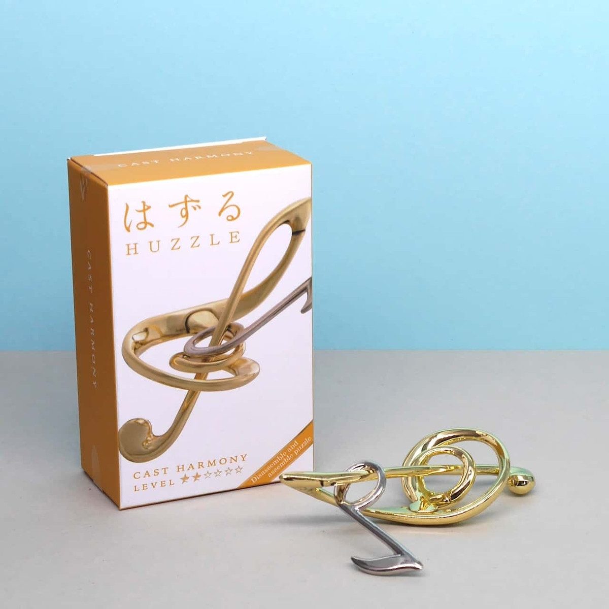 Hanayama Spiel HUZZLE CAST HARMONY - stilvolles Geduldsspiel, Knobelspiel, Metallpuzzle