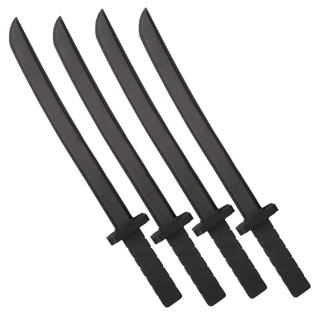 Katara Partyanzug Ninja-Krieger Schaumstoffschwert 55cm Kinderkostüm, 4er Set, ungefährlich und biegsam, Moosgummi, Waffen, Karneval, Katana
