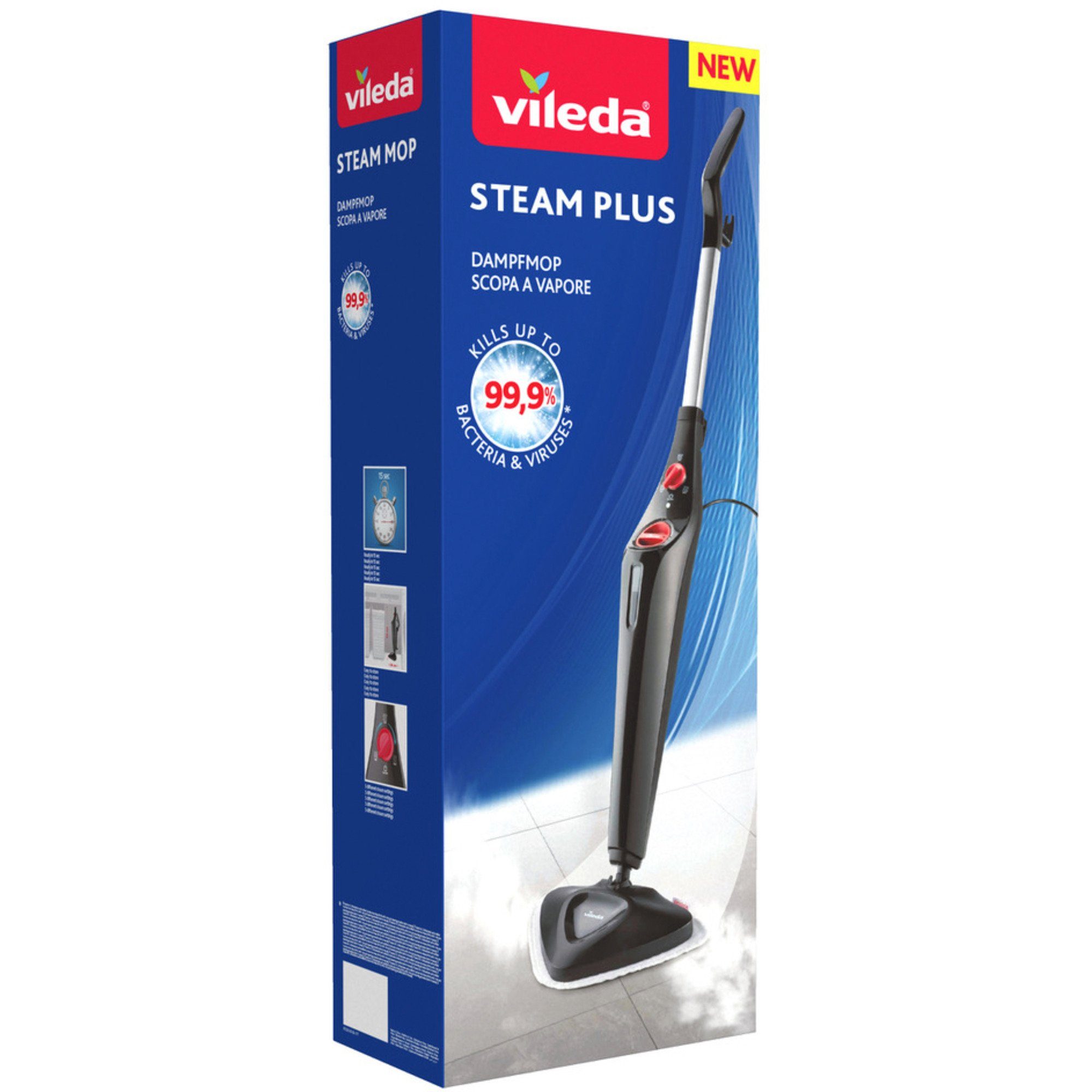 Vileda Dampfreiniger Vileda Dampfreiniger Steam Plus, (1.550 Watt)