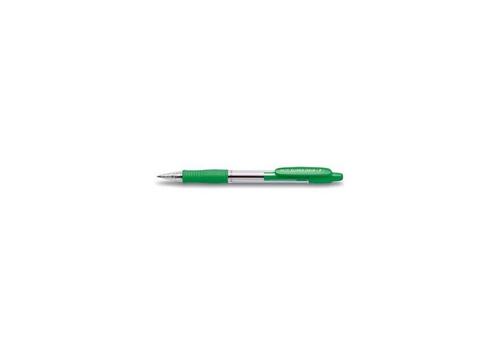 PILOT Kugelschreiber Kugelschreiber Super Grip 0 3mm F grün nicht dokumentenecht Farbe des Schaftes: transparent