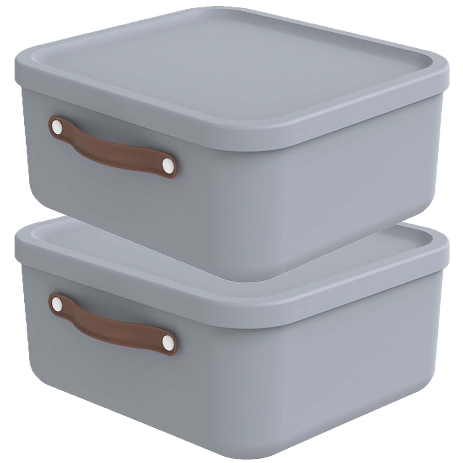 ROTHO Aufbewahrungsbox 2er-Set Kiste mit Deckel günstig online kaufen