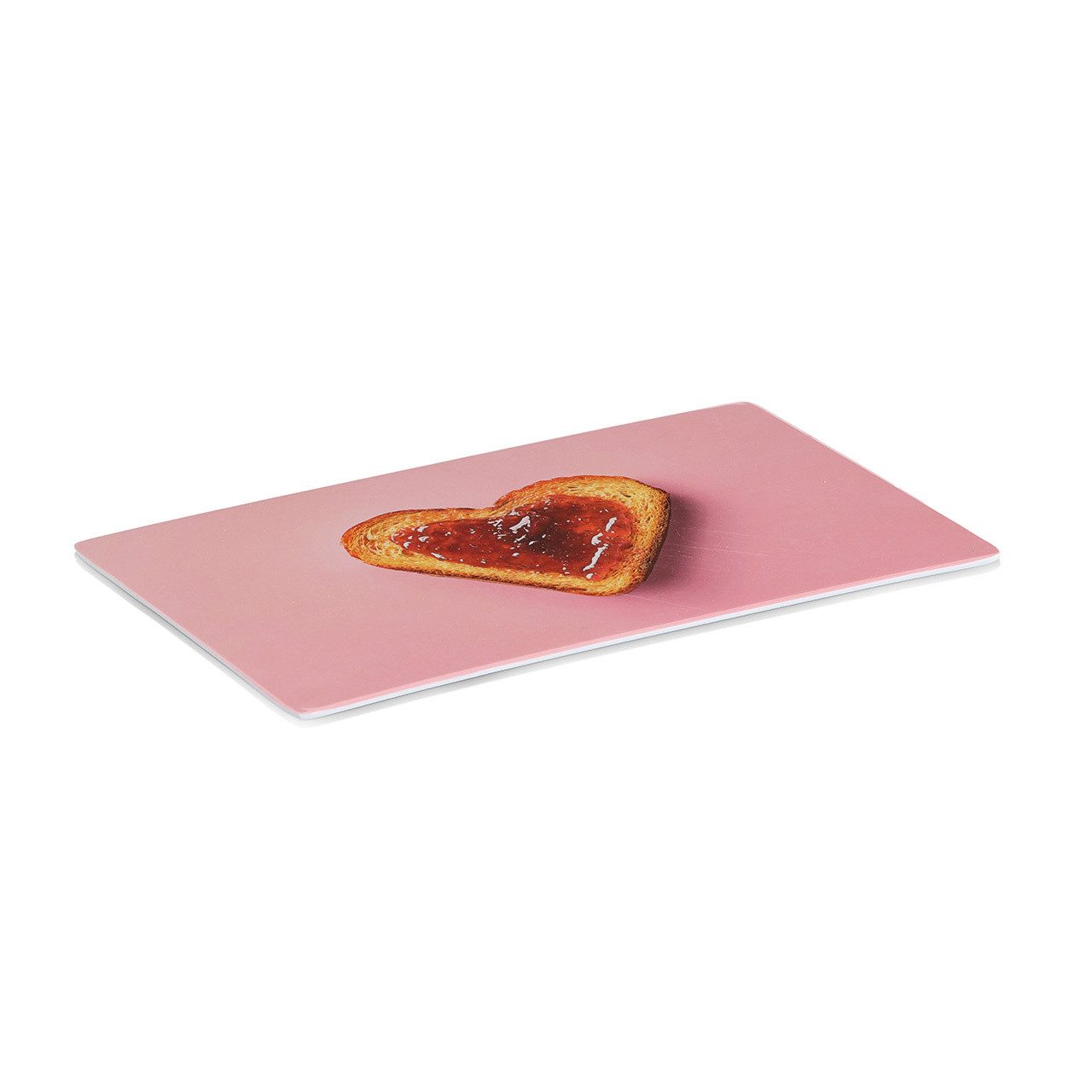 Zeller Present Brotschneidebrett zeller Frühstücksbrettchen HERT LBH 23.30x14.30x.30 cm rosa