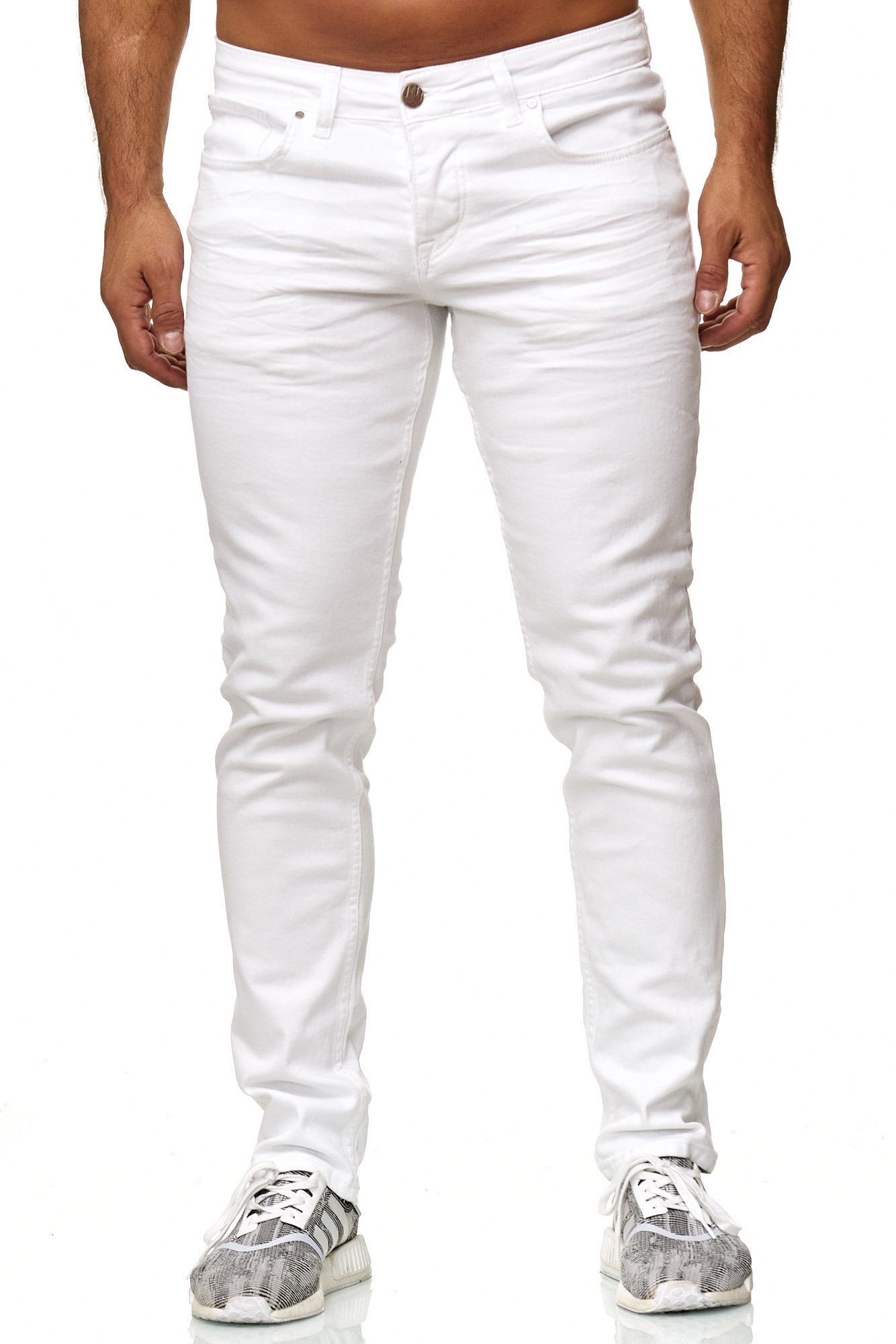 Elara Slim-fit-Jeans Elara Herren Jeans Slim Fit Hose Denim Stretch (1-tlg)