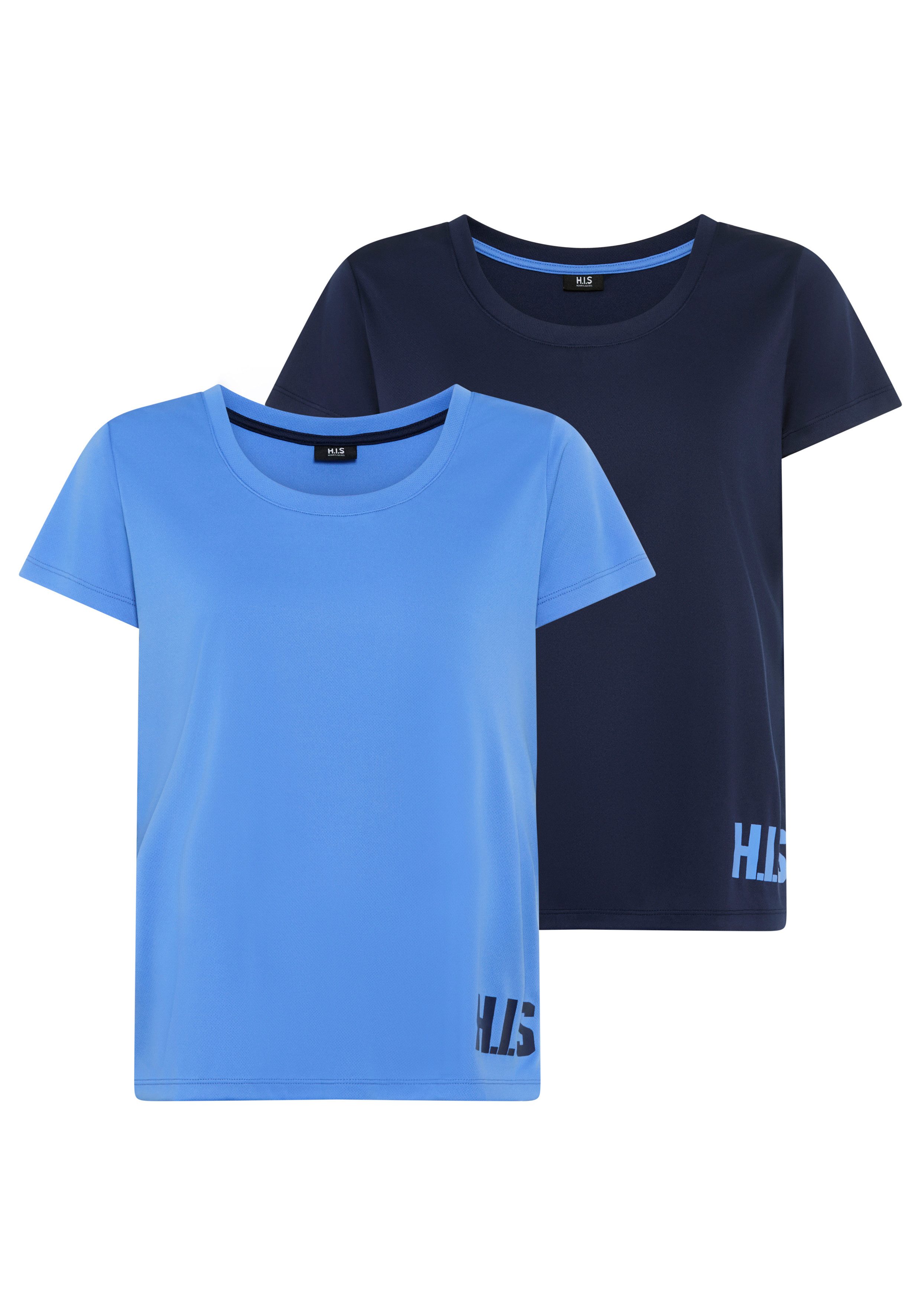 H.I.S Funktionsshirt (Spar-Set, 2er-Pack) figurbetonter Schnitt, sportlicher Look, mit trendigem Logodruck