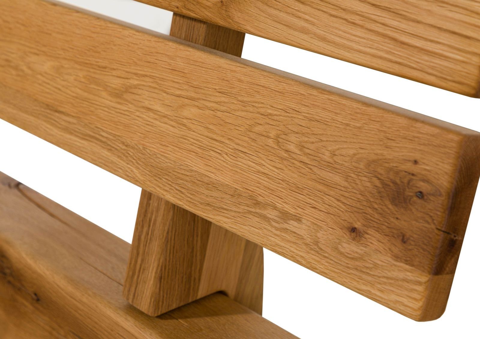 Massivmoebel24 Massivholzbett BALKENMÖBEL (Balkenbett Wildeiche 160x200x85 natur geölt KRAKAU #202), Balkenbett Wildeiche 160x200x85 natur geölt KRAKAU #202