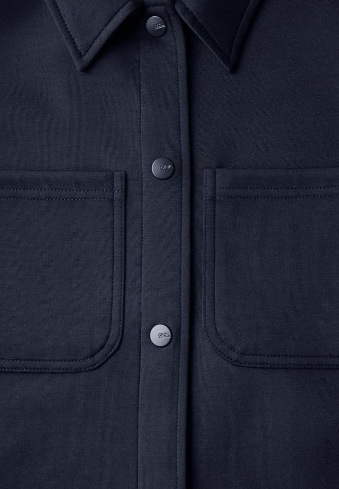 Cecil Sweatjacke, mit Knopfleiste und Hemdkragen günstig online kaufen