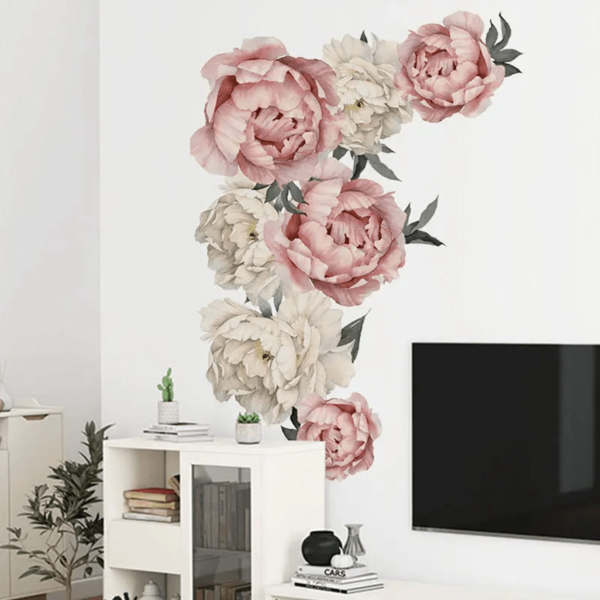 Montegoni Wandtattoo Pfingstrose Rosenblüten Wandsticker (Wandaufkleber günstig online kaufen