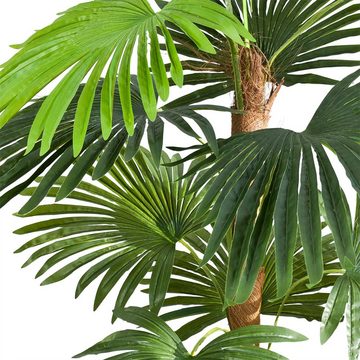 Kunstpalme Kunstpflanze Palme Palmfarn Farnpalme Plastik Künstliche Pflanze 120cm, Decovego