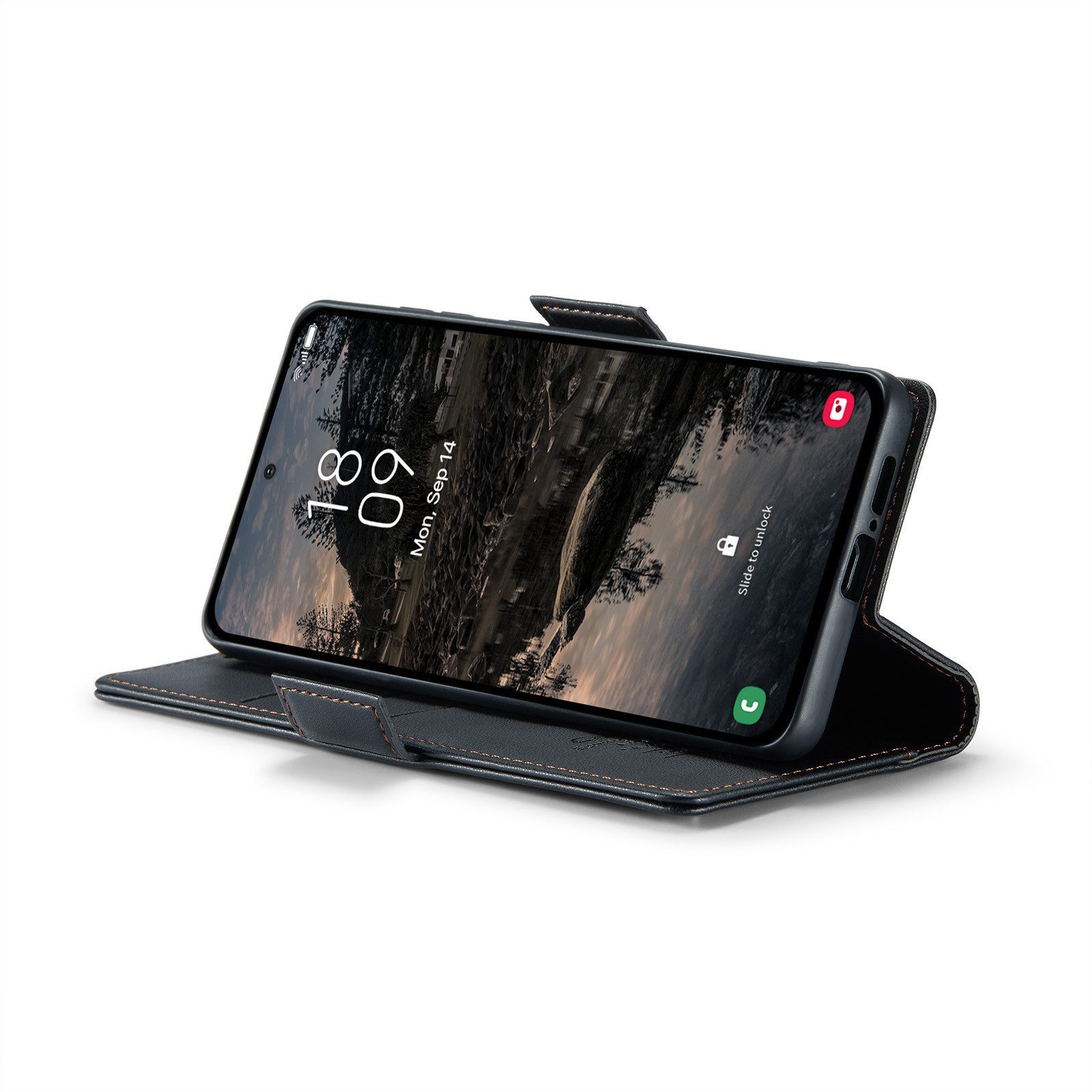 CLM-Tech Handytasche für Xiaomi 17T / Xiaomi 17T Pro PU Leder Klapphülle (schwarz, 1-tlg., Flip Case inklusive Standfunktion und Kartenfächer), Magnetverschluss, RFID-Blockierung