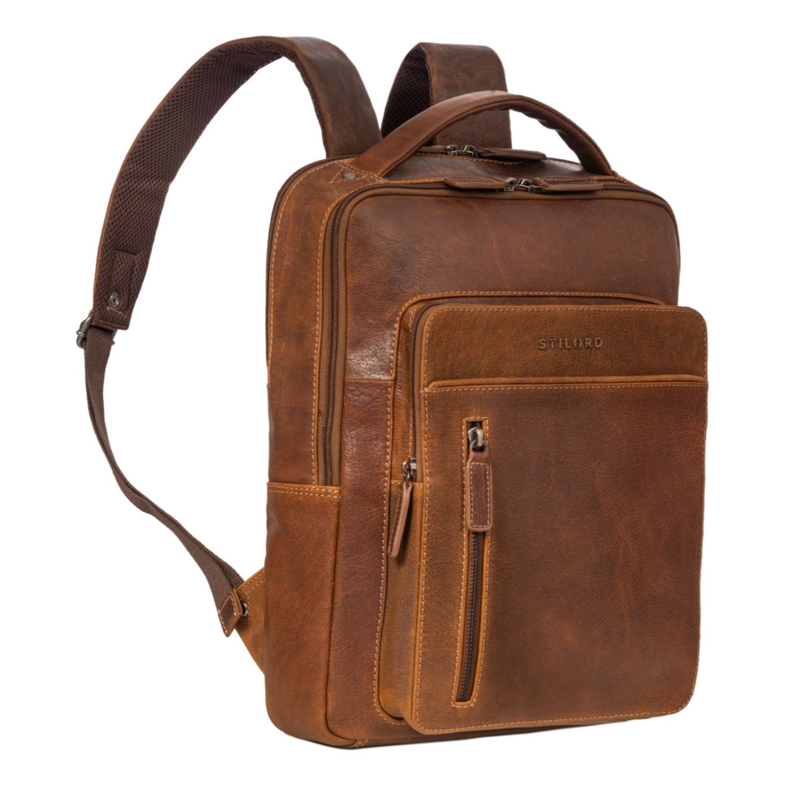 Notebook-Rucksack "Tory" Leder Laptoprucksack 13 - 14 Zoll Herren Damen