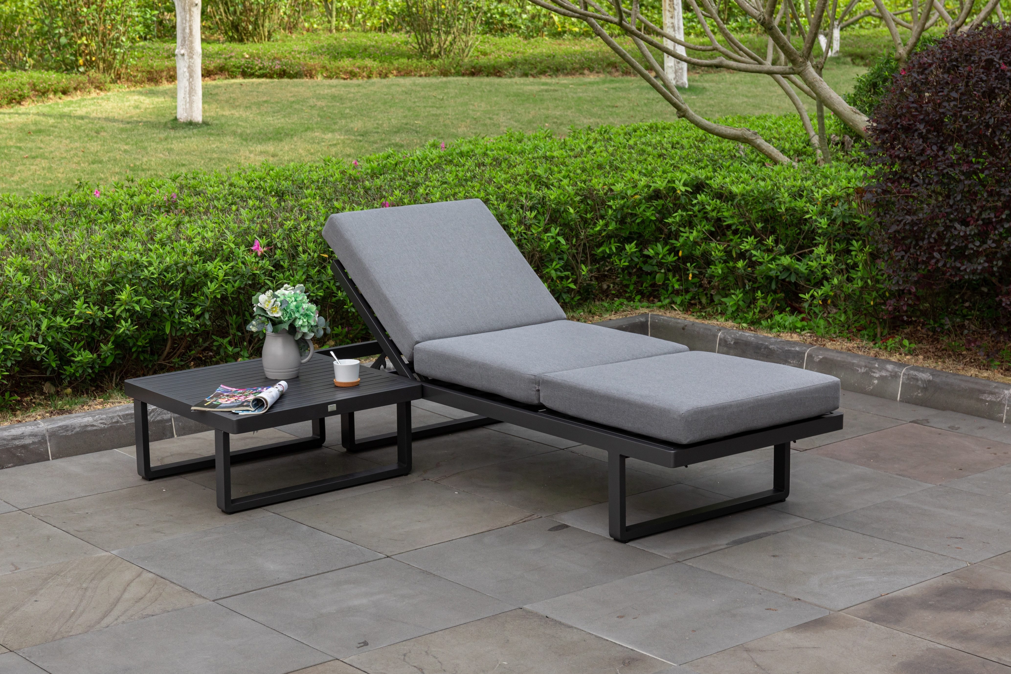 MANDALIKA Garden Gartenlounge-Set 2 tlg. Luxus Alu Multifunktions- Lounge Set Tesoro, (2-tlg)