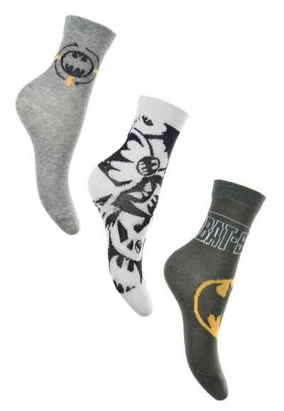 Batman Socken Kinder Jungen Socken Strümpfe (3-Paar)