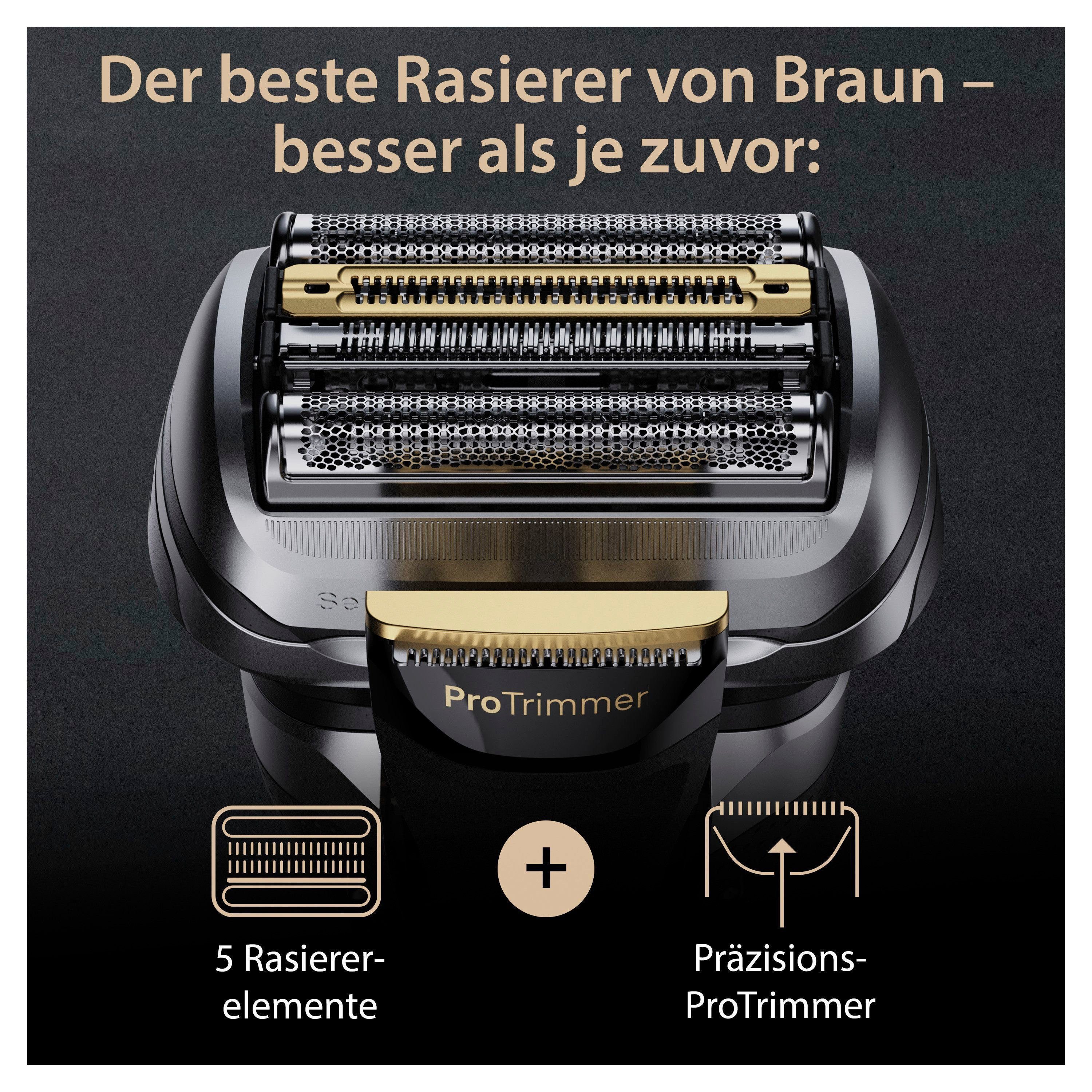 Braun Elektrorasierer Series 9 Pro+ Precision ProTrimmer 9567cc, Reinigungsstation