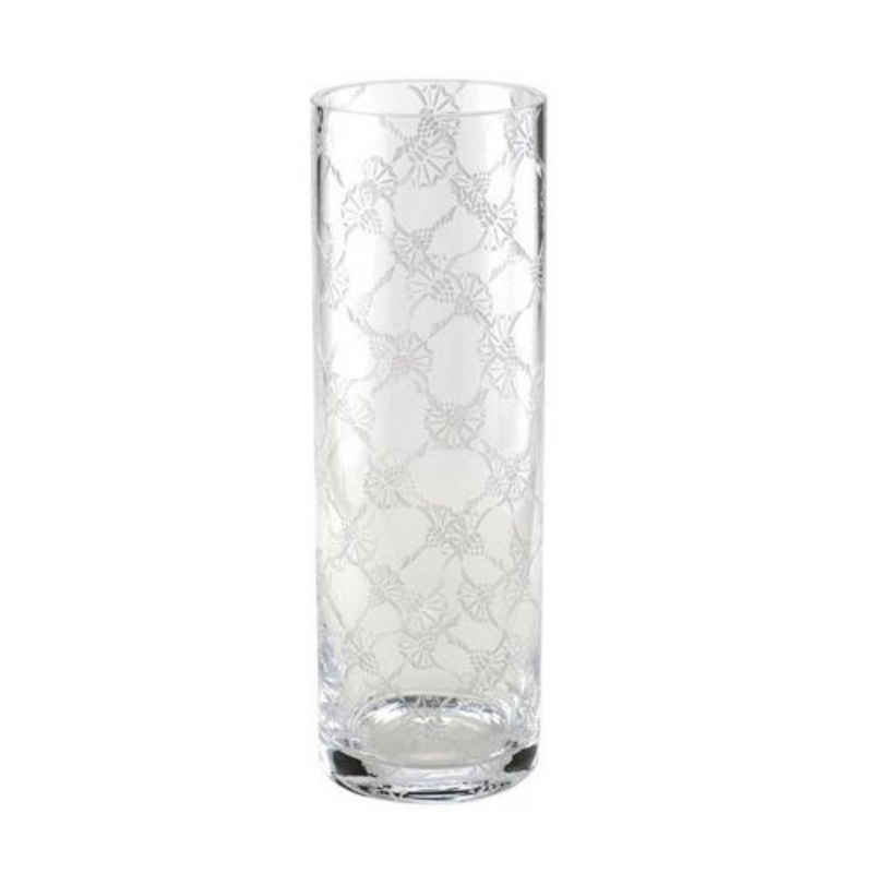 JOOP! Tischvase JOOP! Allover Vase Kristallglas handgefertigt, satiniertem Signature Cornflower Muster