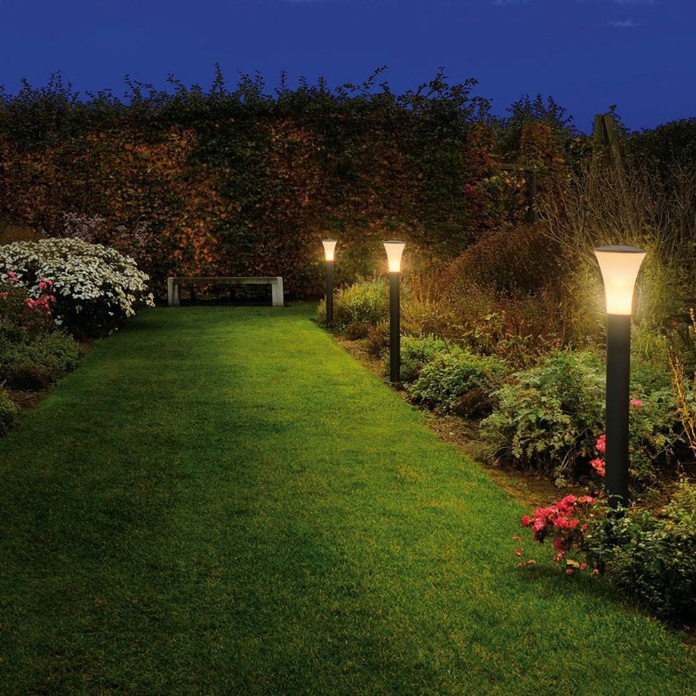 SLV Außen-Stehlampe Wegeleuchte Alpa Cone, Aluminium, Anthrazit, IP55, 1080 mm E27